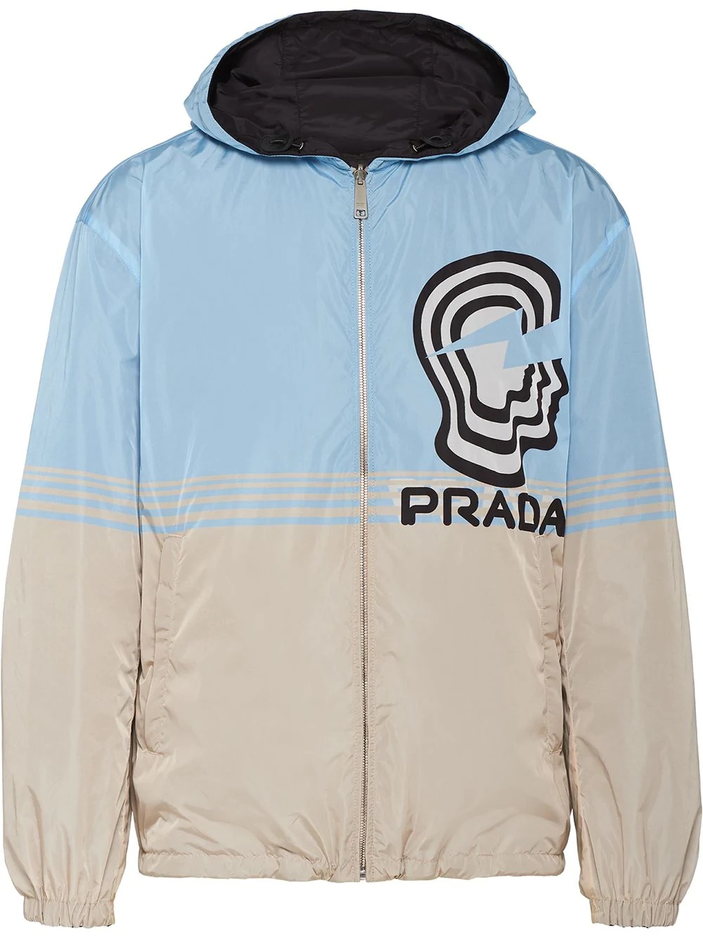 logo print nylon jacket - 1