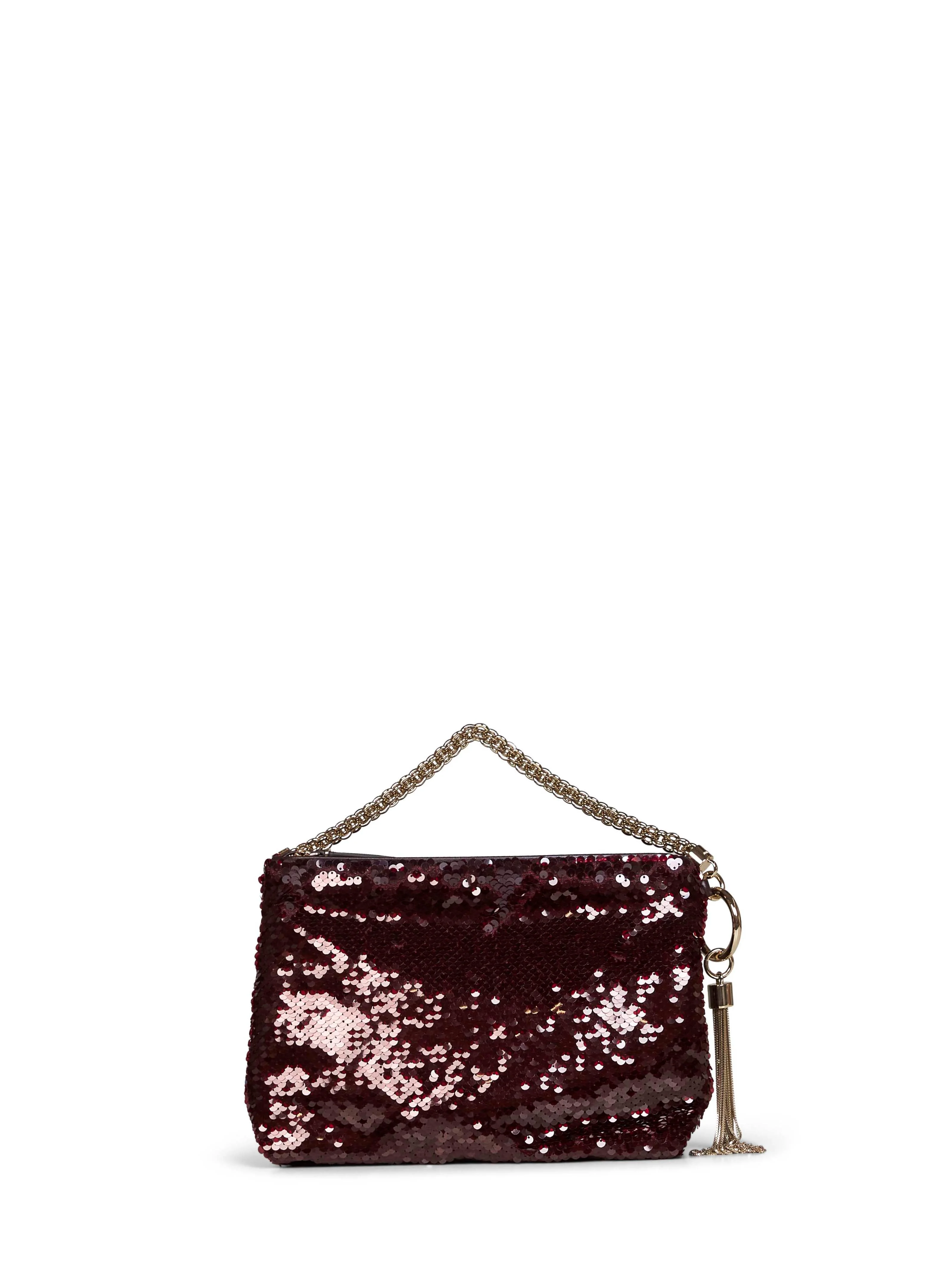 Deep merlot Callie clutch bag with chain - 1