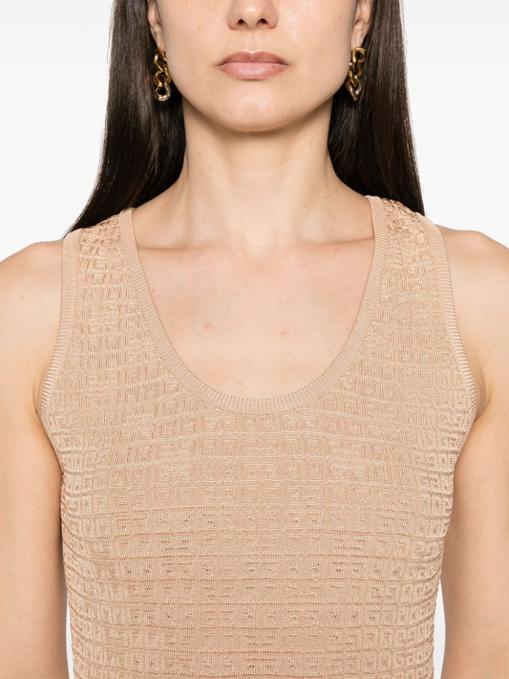 4G-jacquard sleeveless top - 5