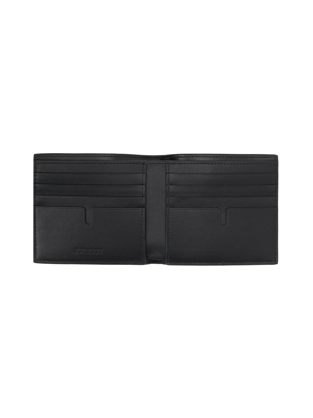 Black Embossed Check Bifold Wallet - 3