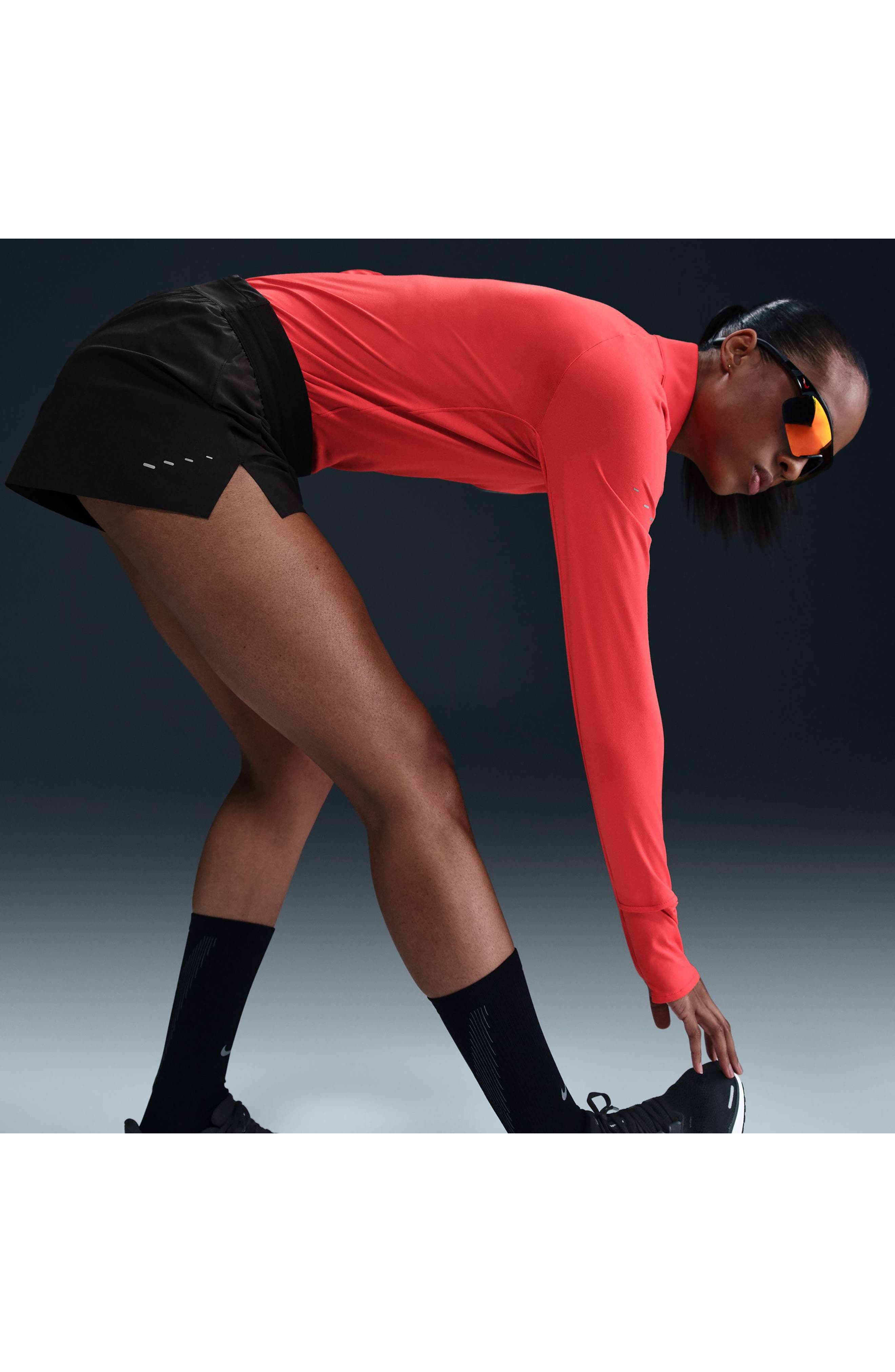 Nike Swift Dri-FIT Mid-Rise Brief-Lined Running Shorts in 010 Black/reflective Silv at Nordstrom - 5