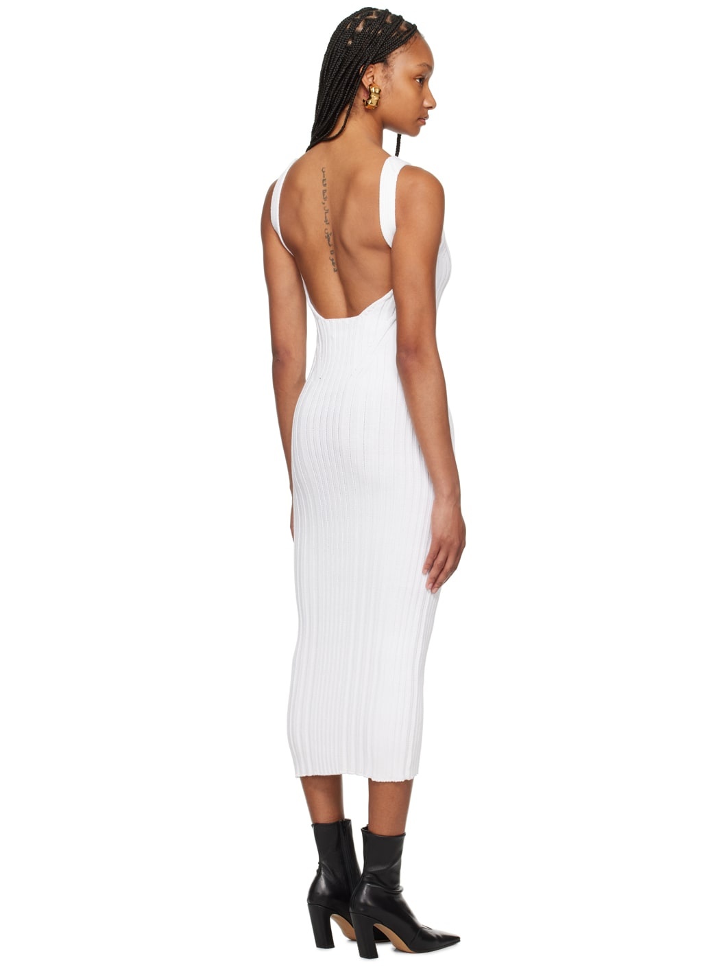 White 'The Ottilie' Midi Dress - 3