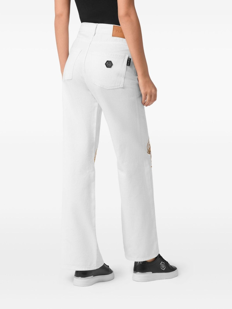 logo-embroidered jeans 4