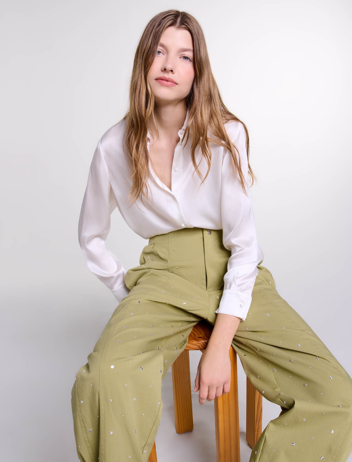 White silk shirt - 7