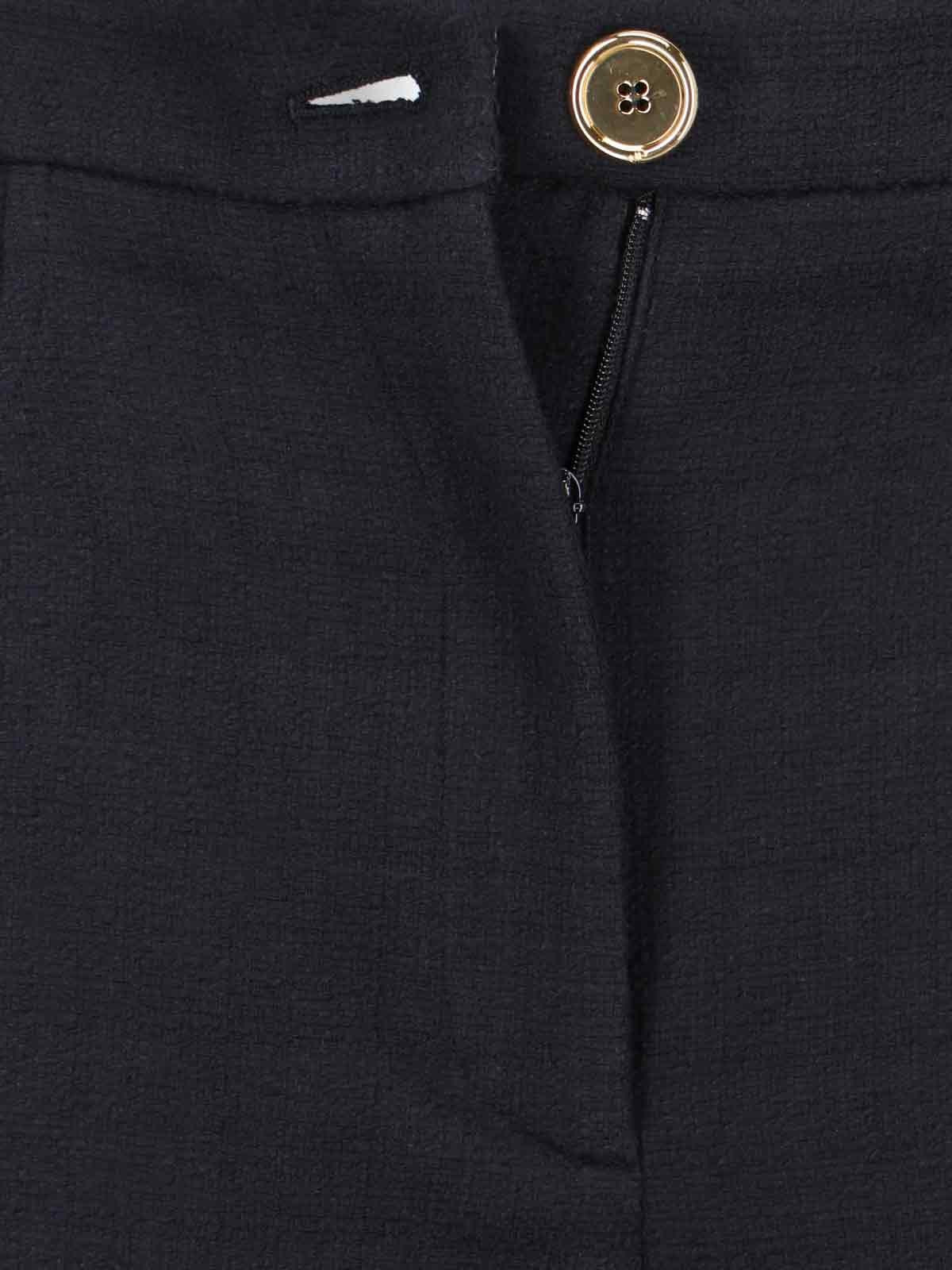 GOLD BUTTON DETAIL PANTS - 4