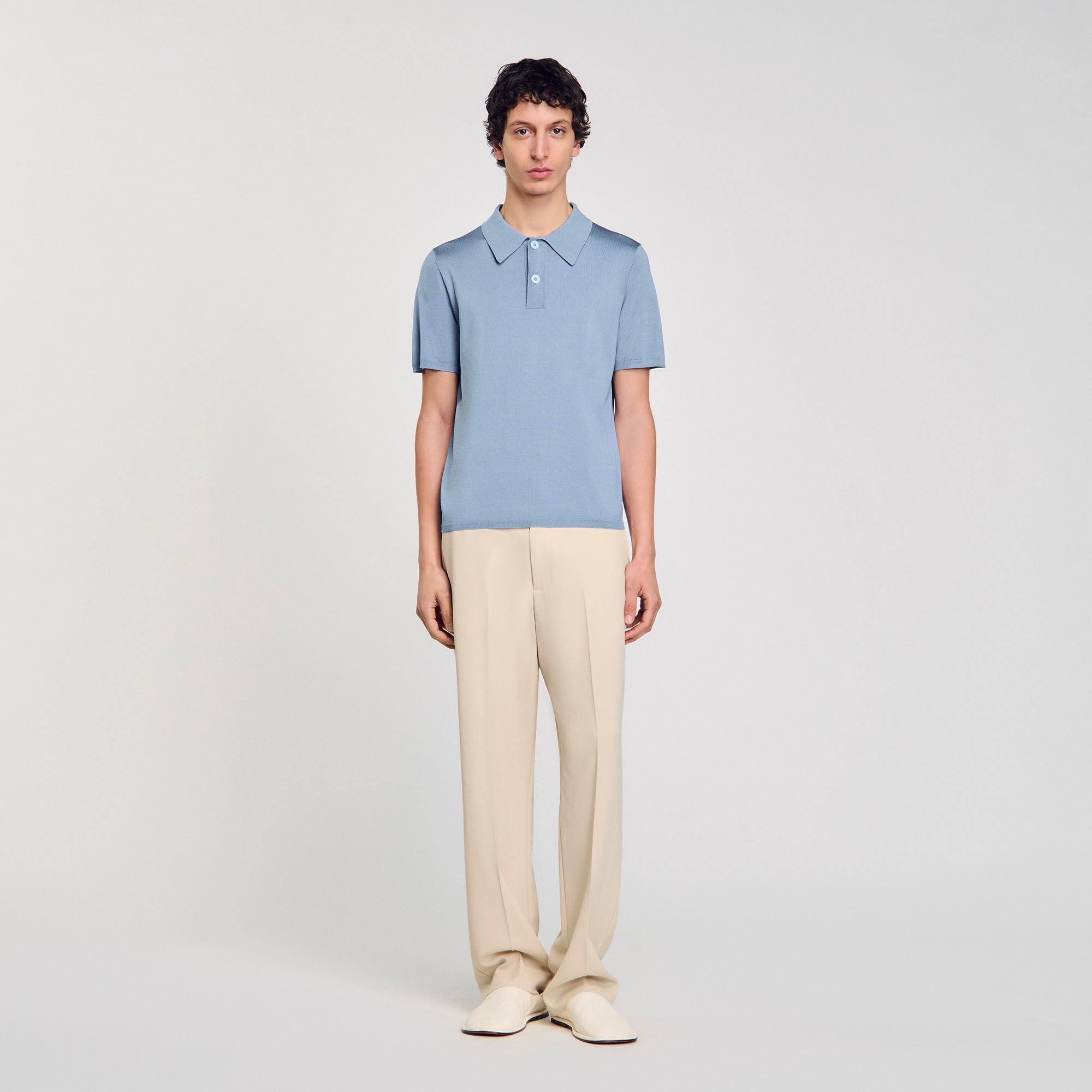 SHORT-SLEEVE KNITTED POLO SHIRT - 2