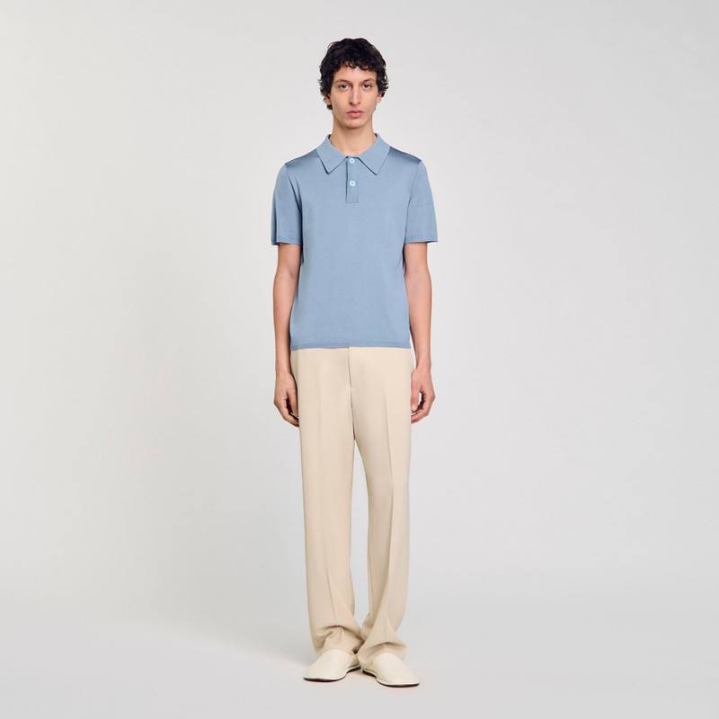 Sandro SHORT-SLEEVE KNITTED POLO SHIRT outlook