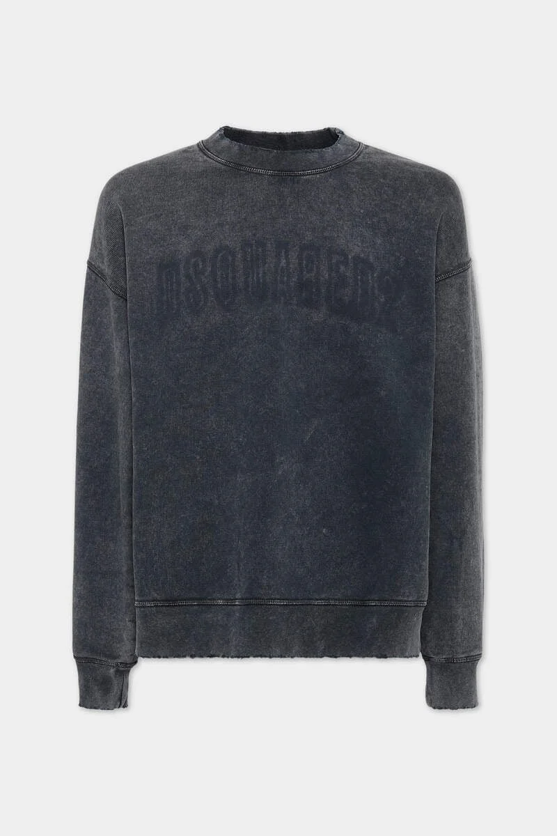 LOOSE FIT RAW EDGE CREWNECK - 1