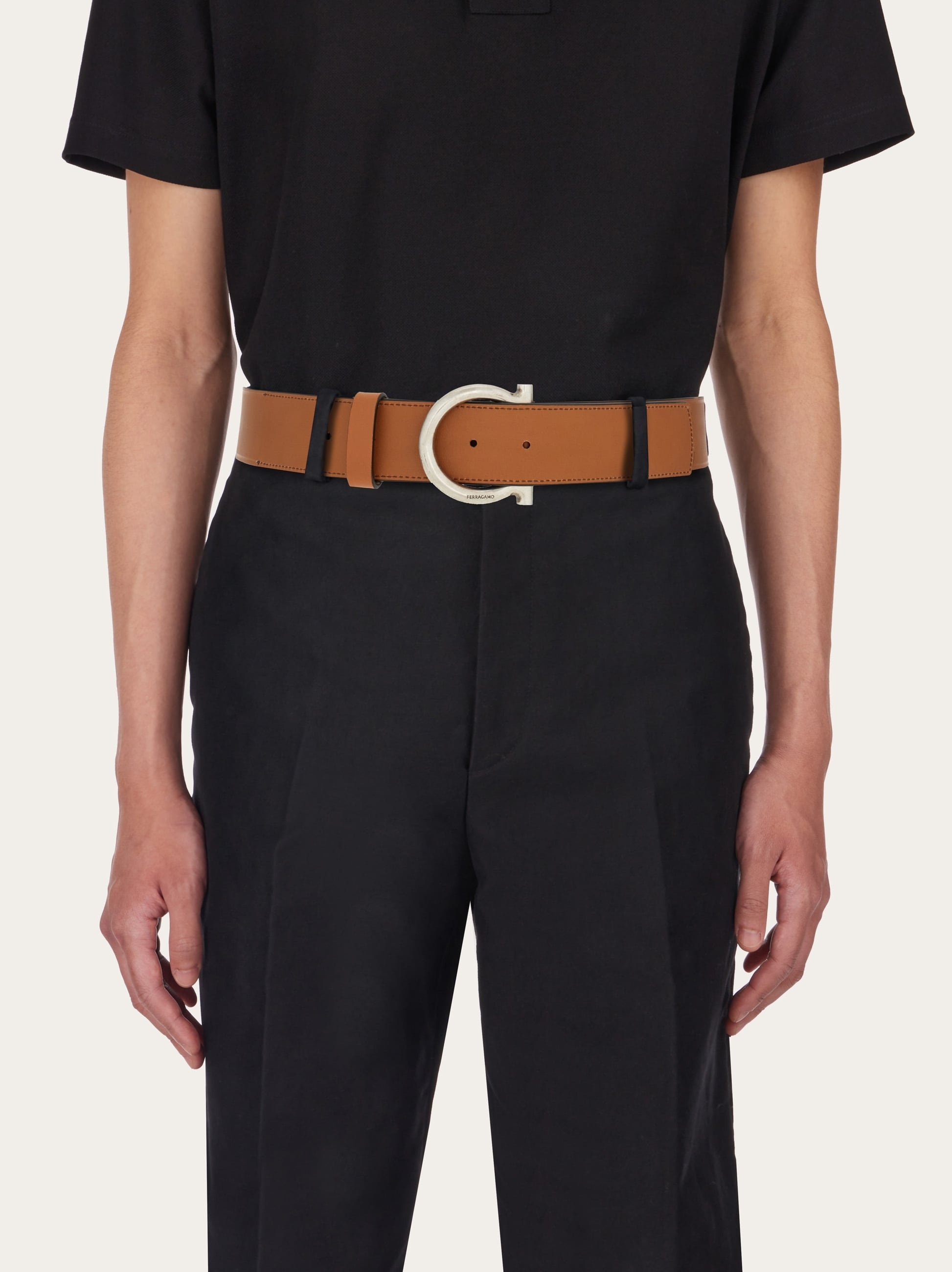 Fixed belt with Gancini buckle - 4