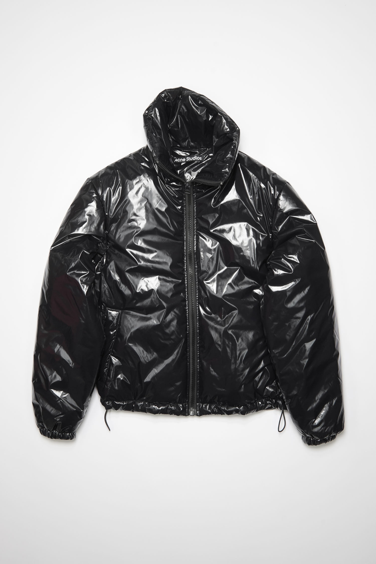 Nylon puffer jacket - Black - 1