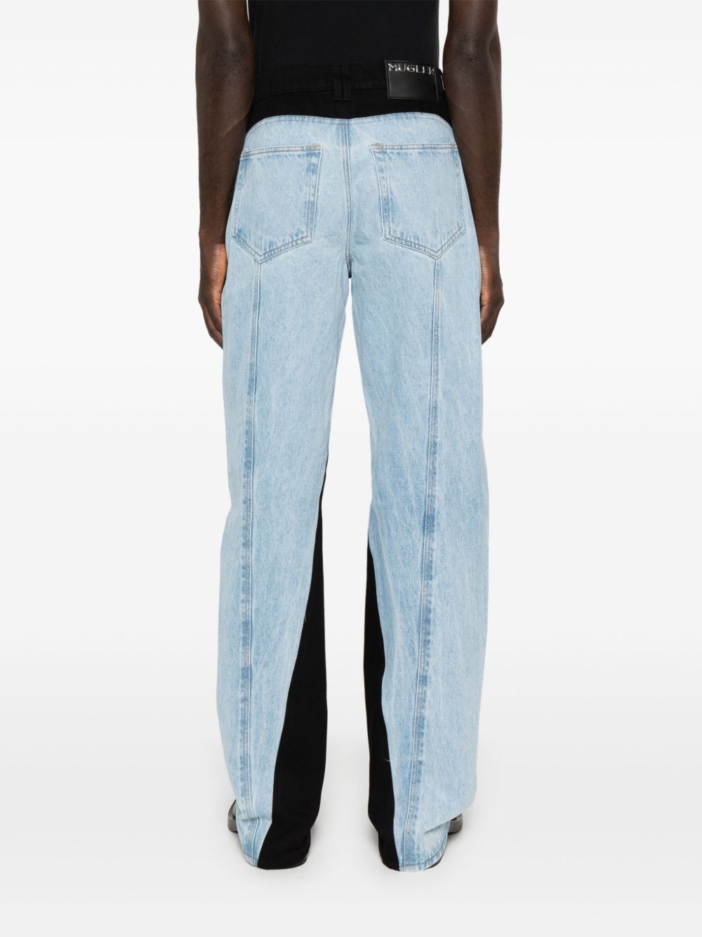 colourblock straight-leg jeans - 4