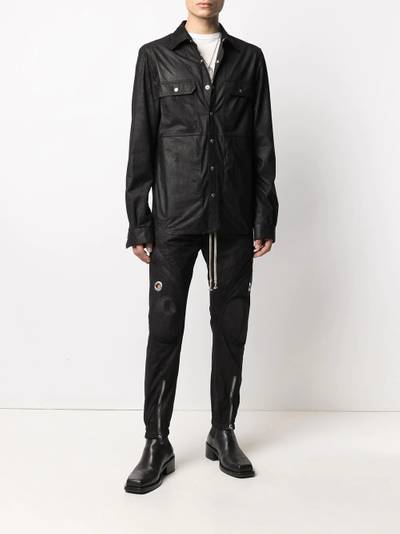 Rick Owens two-pocket leather shirt outlook