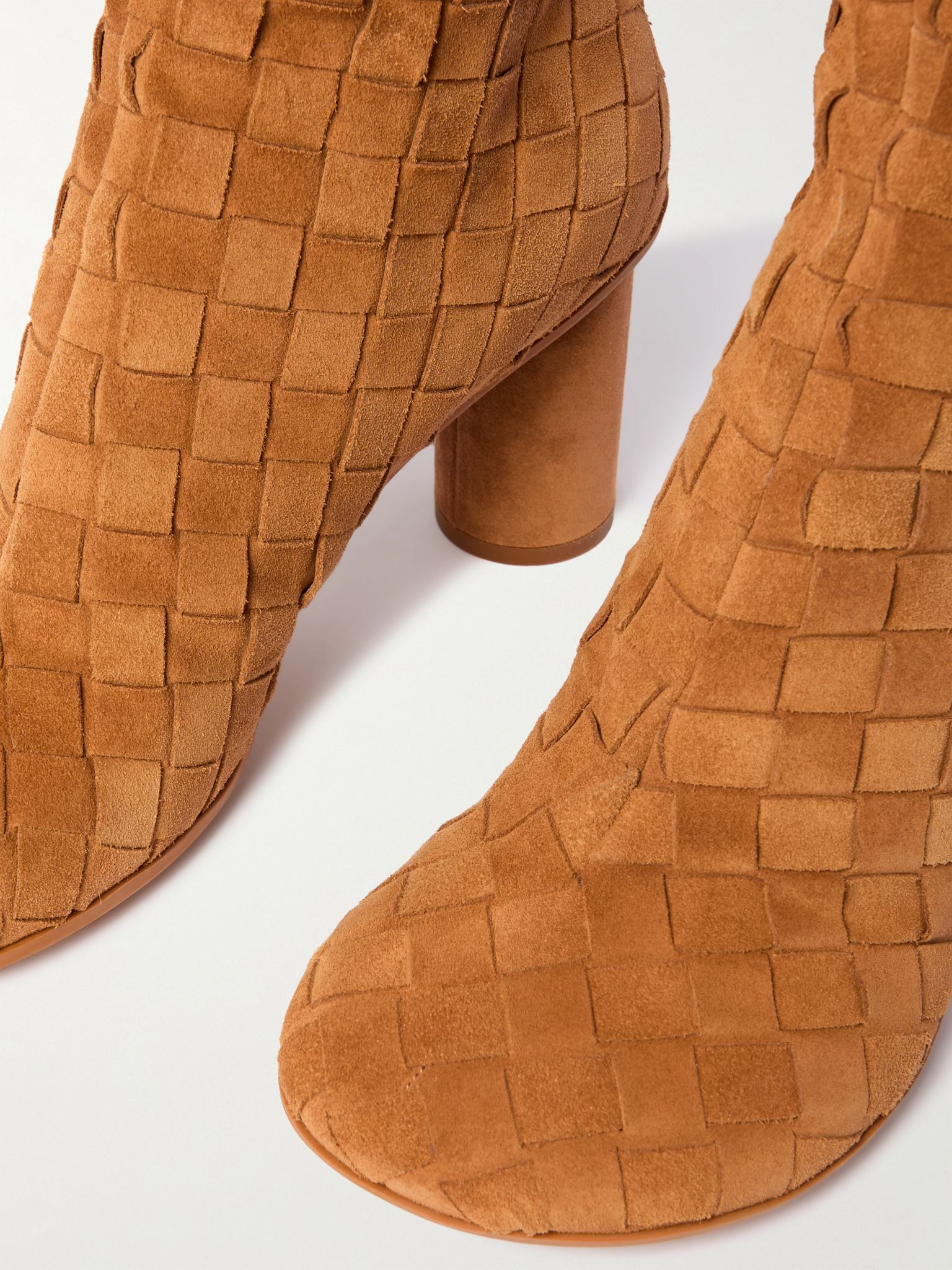 Atomic intrecciato suede ankle boots Camel - 4