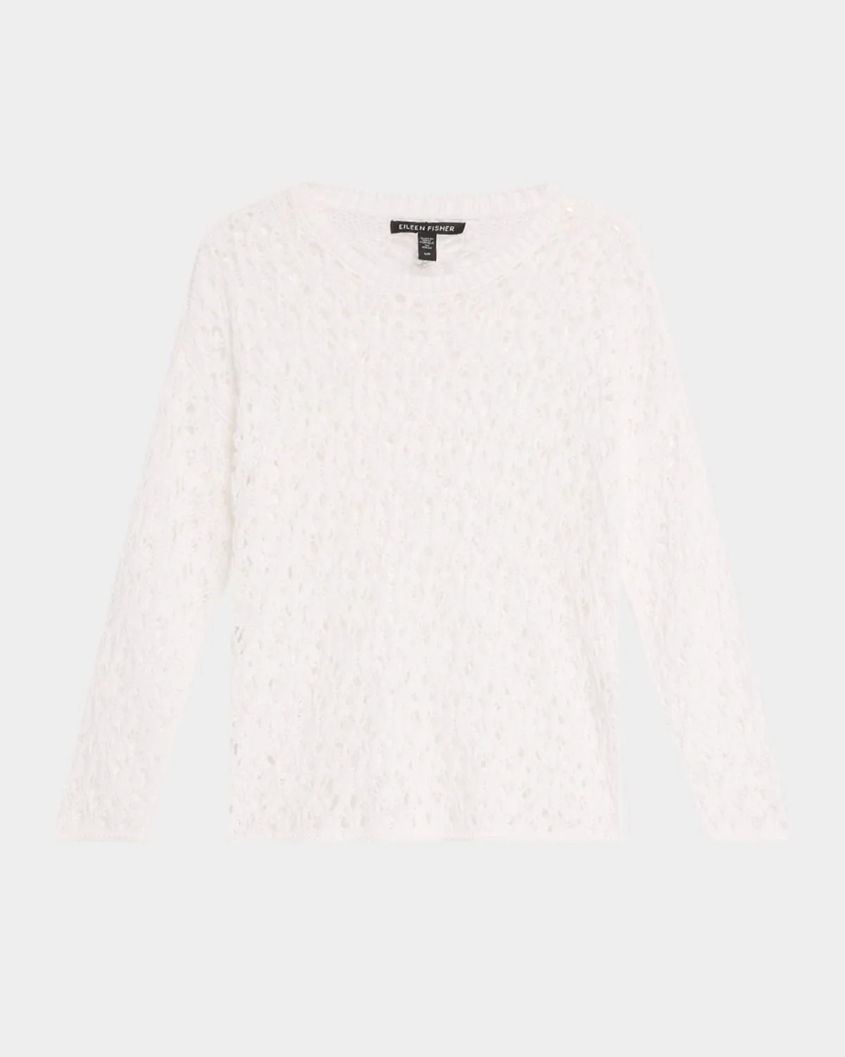 Crewneck Open-Knit Organic Cotton Sweater - 1