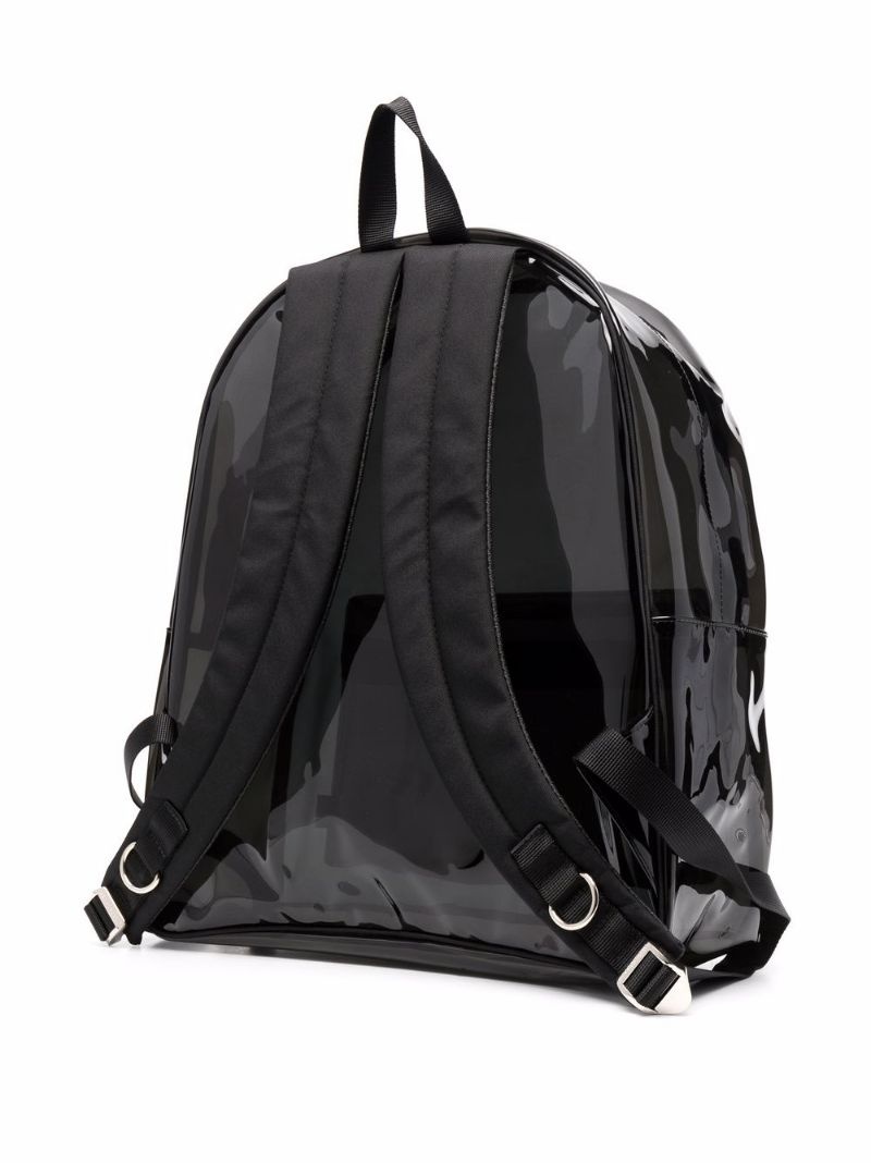 slogan-print backpack - 3