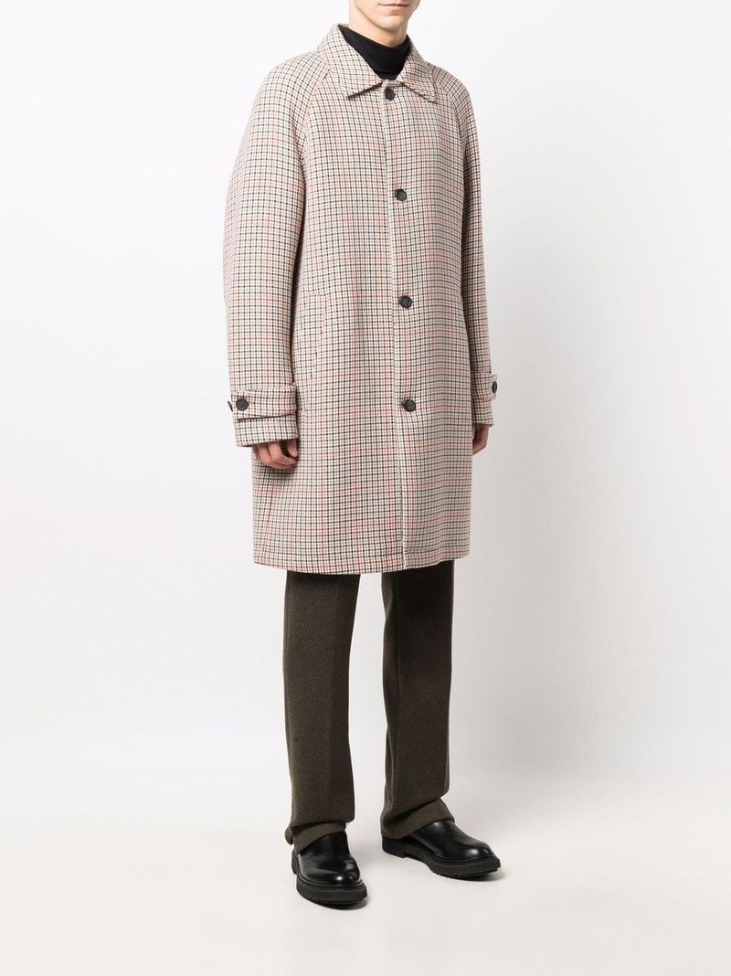 x Russell Athletic single-breasted houndstooth motif coat 3