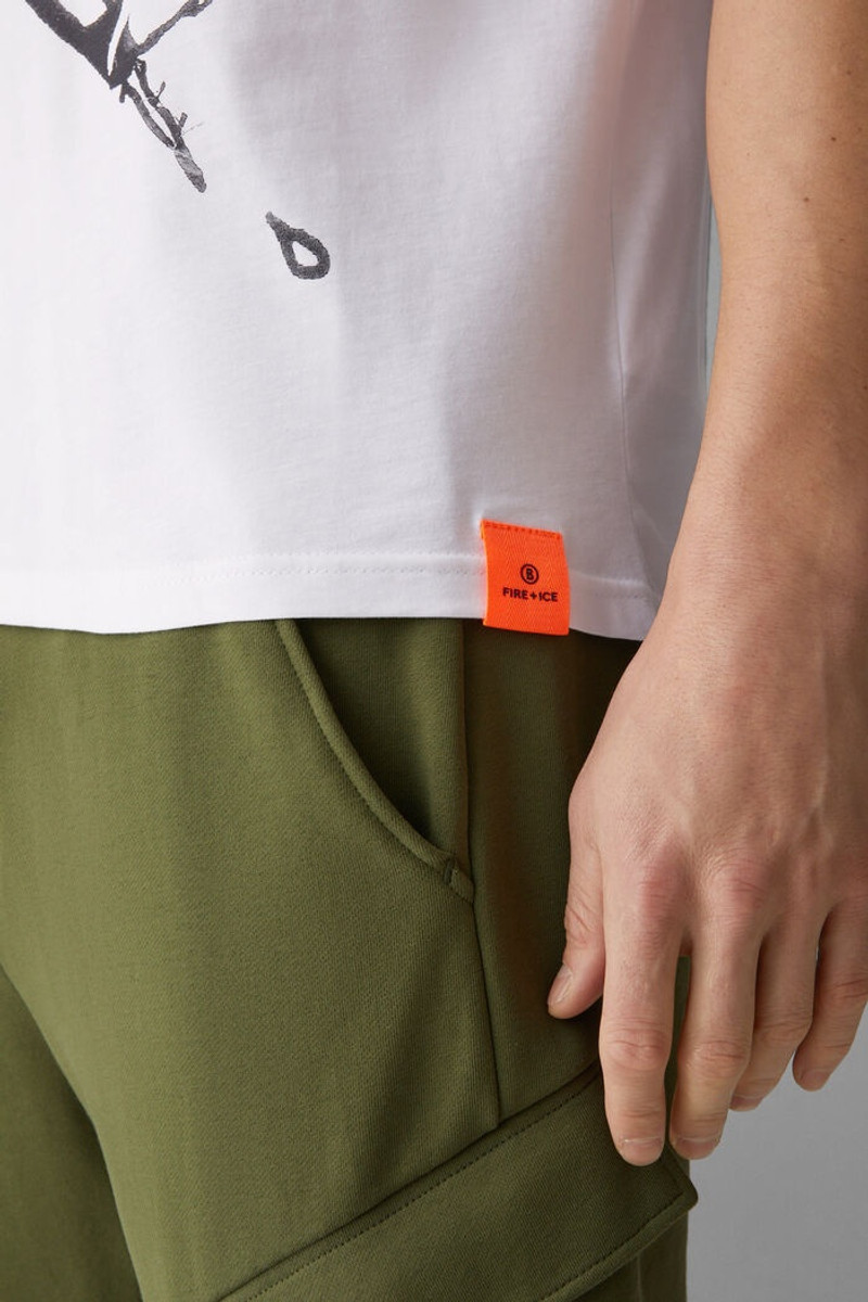 Mick T-shirt in White/Black 6