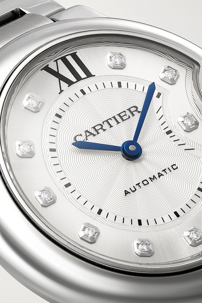 Ballon Bleu de Cartier Automatic 33mm stainless steel and diamond watch 5