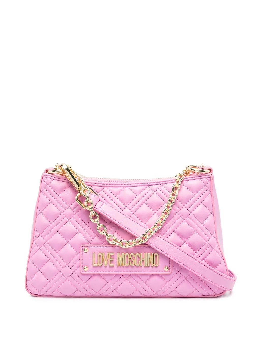 logo-plaque quilted tote bag - 1