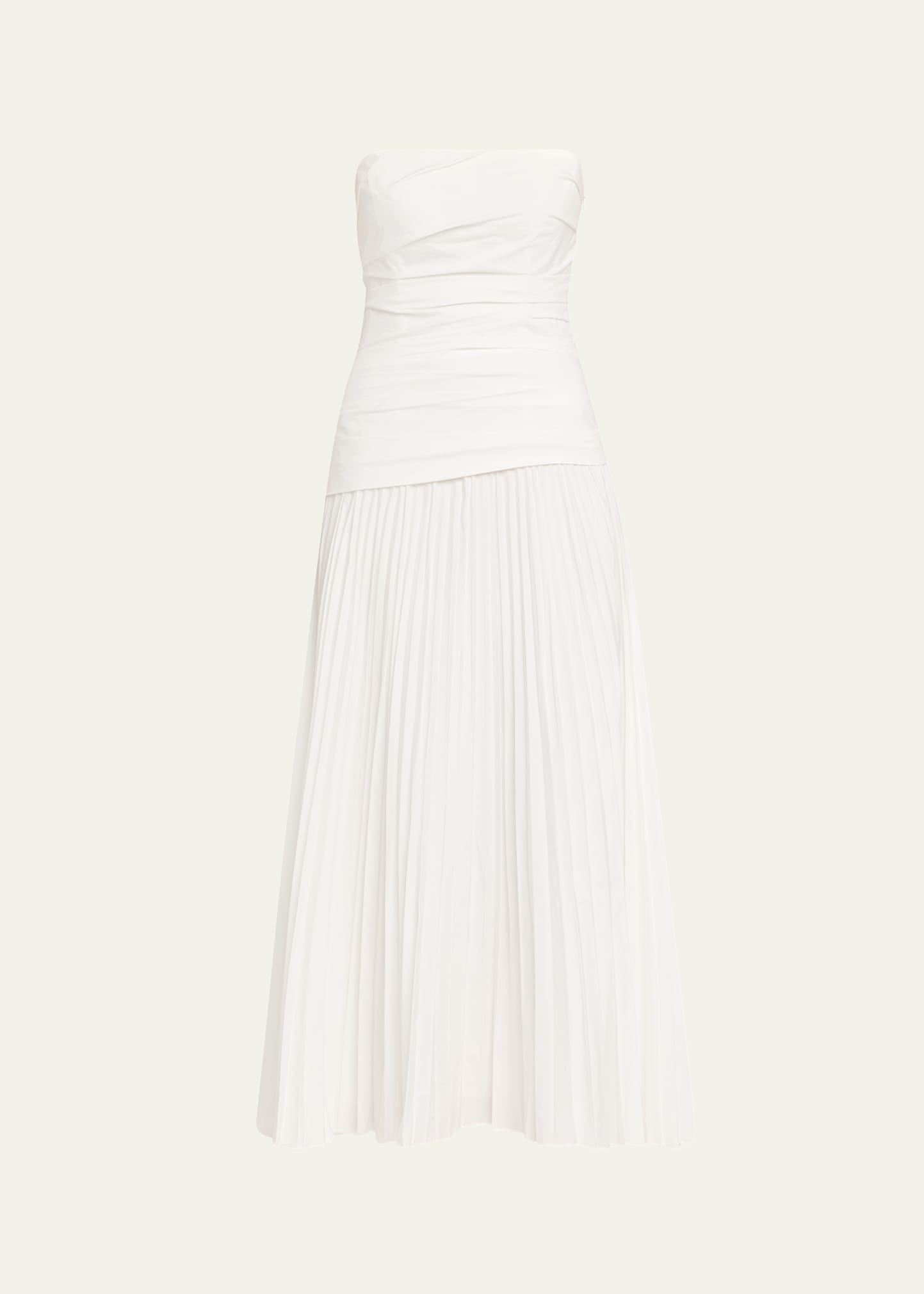 Arie Strapless Cotton Midi Dress - 1