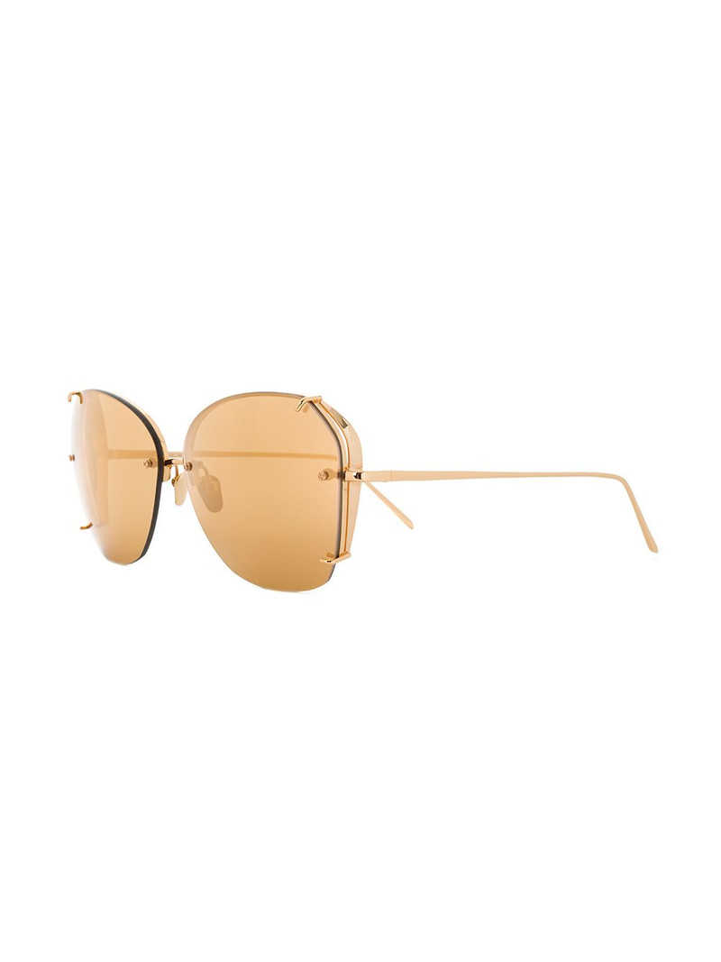 LINDA FARROW geometric-frame sunglasses outlook