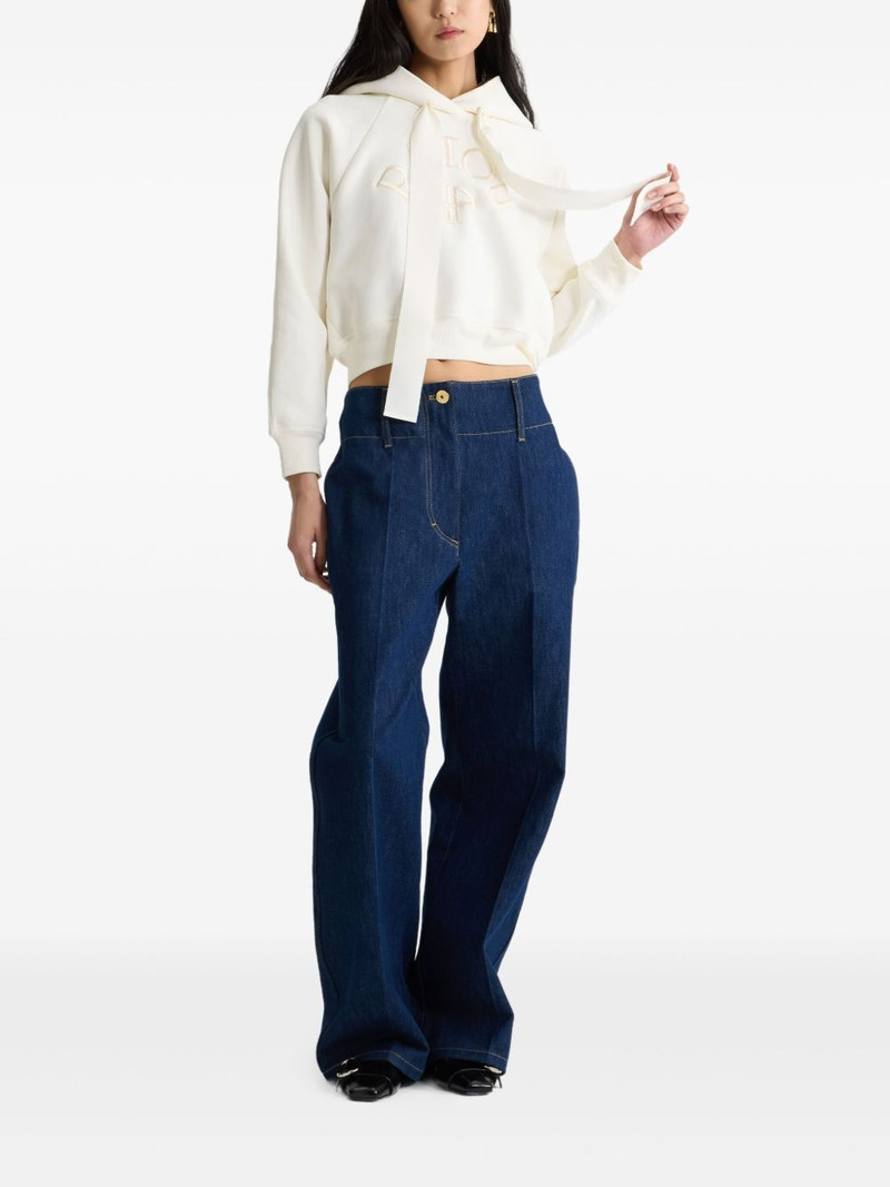 PATOU logo-embroidered hoodie outlook