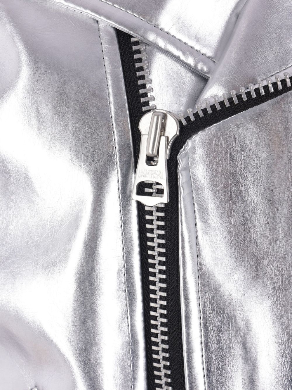 metallic biker jacket - 3
