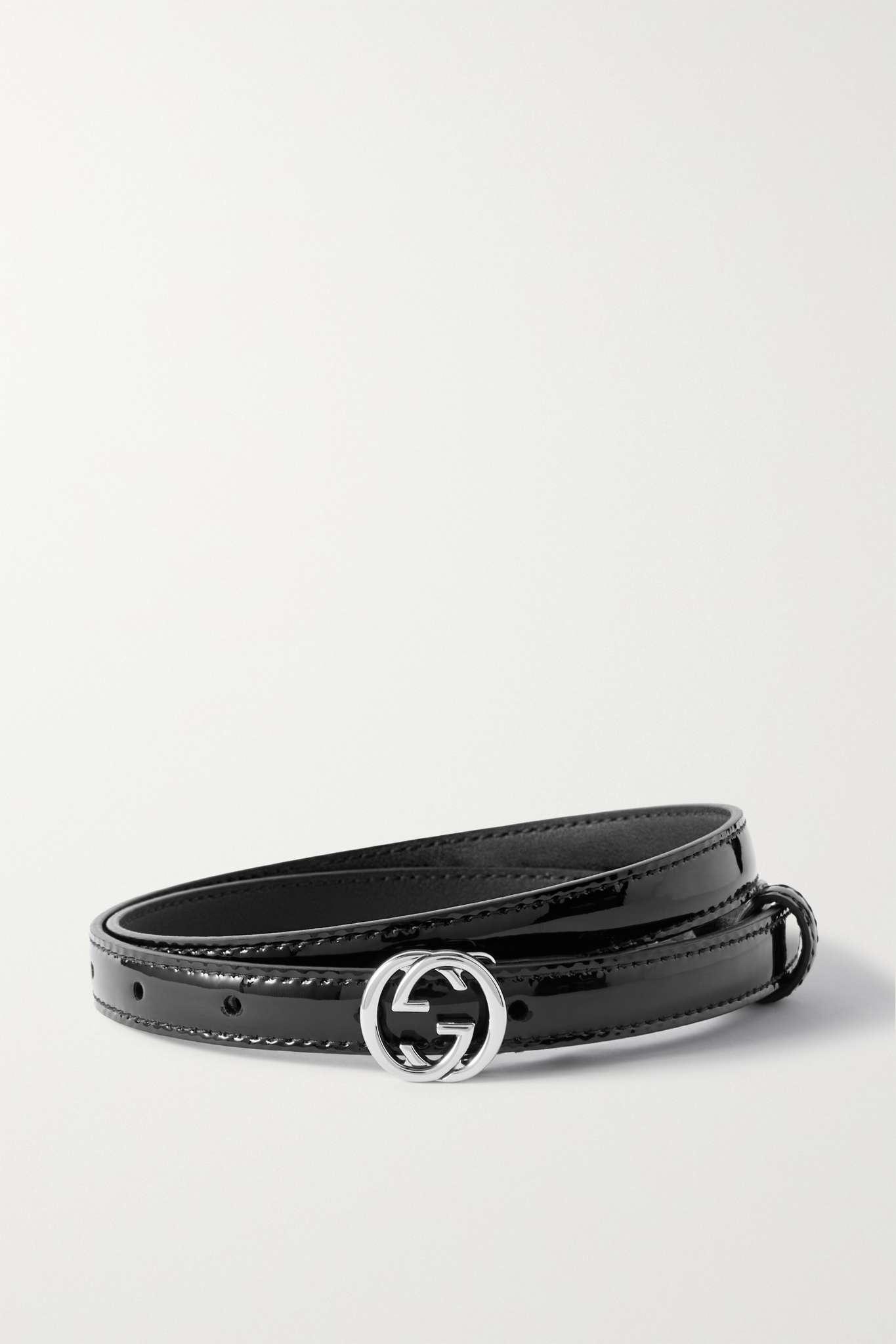 Interlocking G patent-leather belt - 1