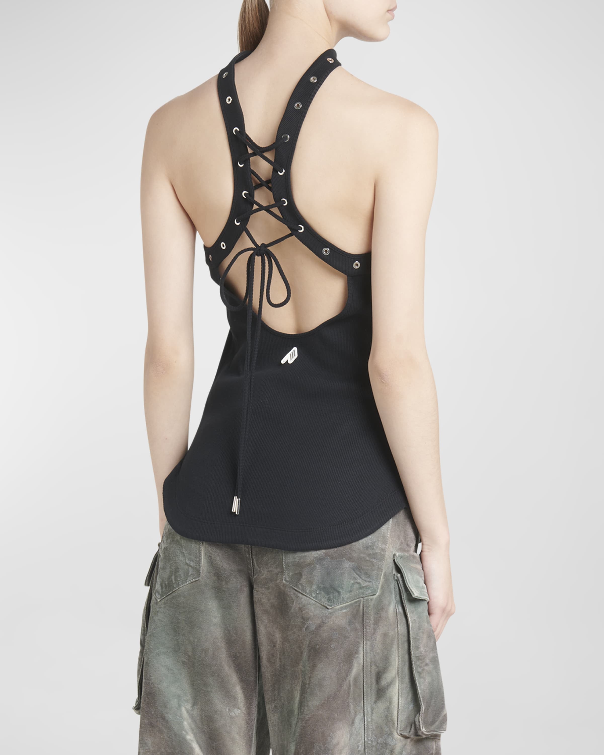 Lace-Up Halter Top - 4