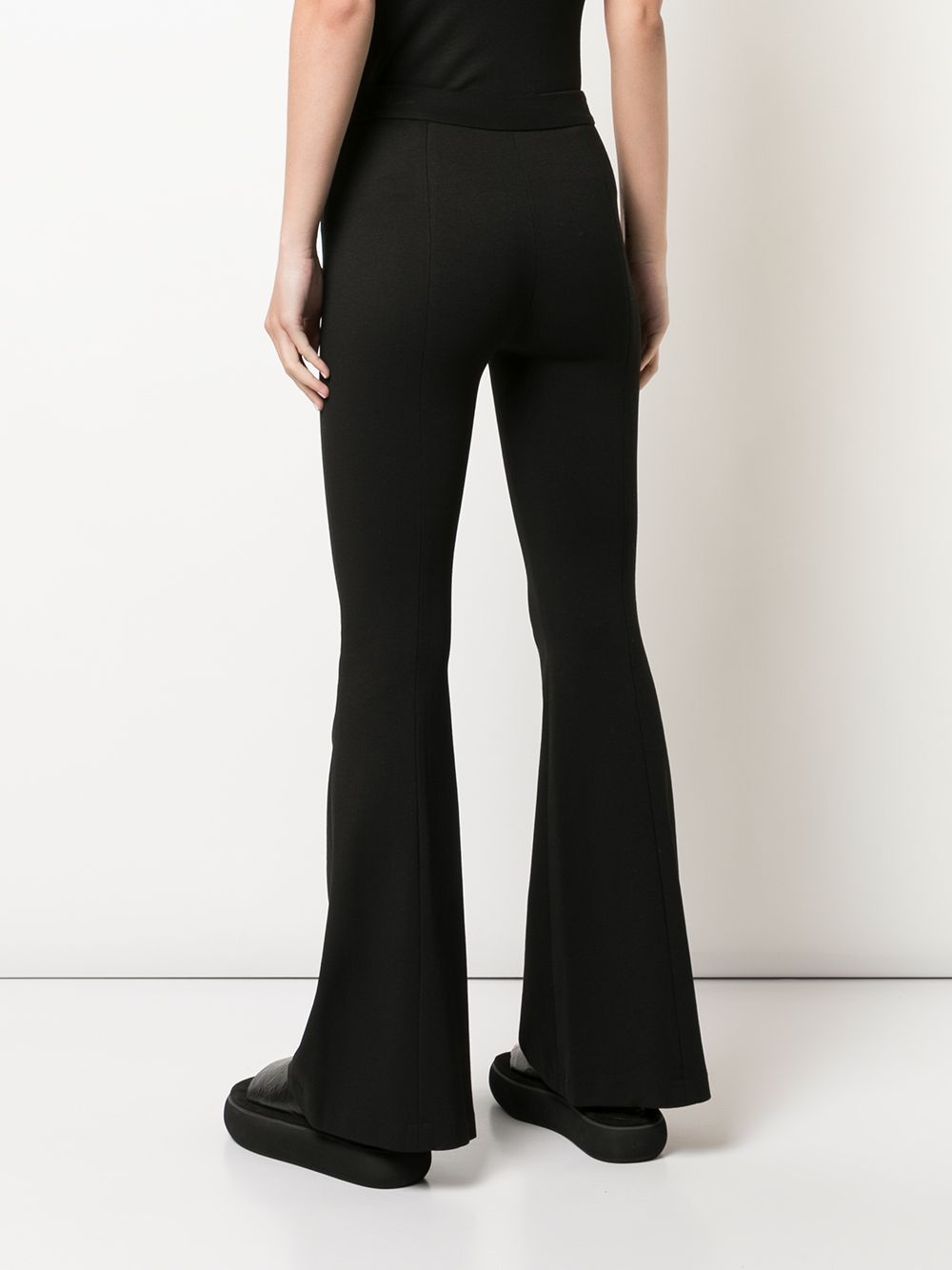 pintuck flared trousers - 4