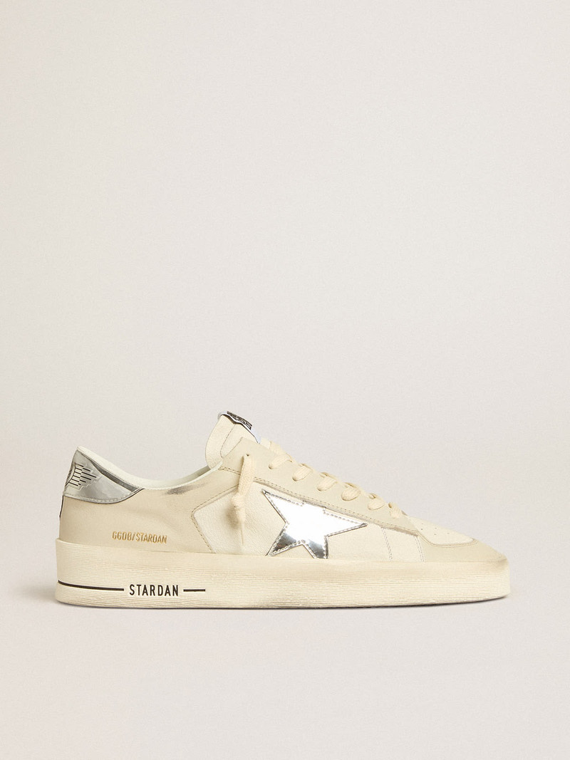 Men's Stardan in nappa leather with silver mirror-effect star and heel tab - 1