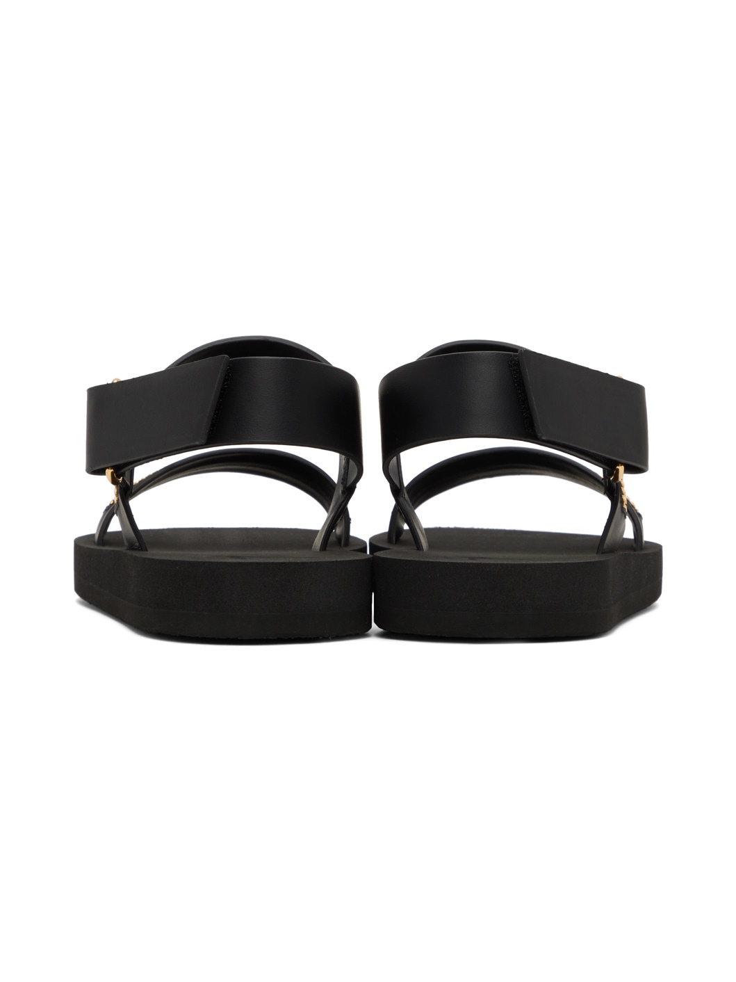 Black Zip Sandals - 2