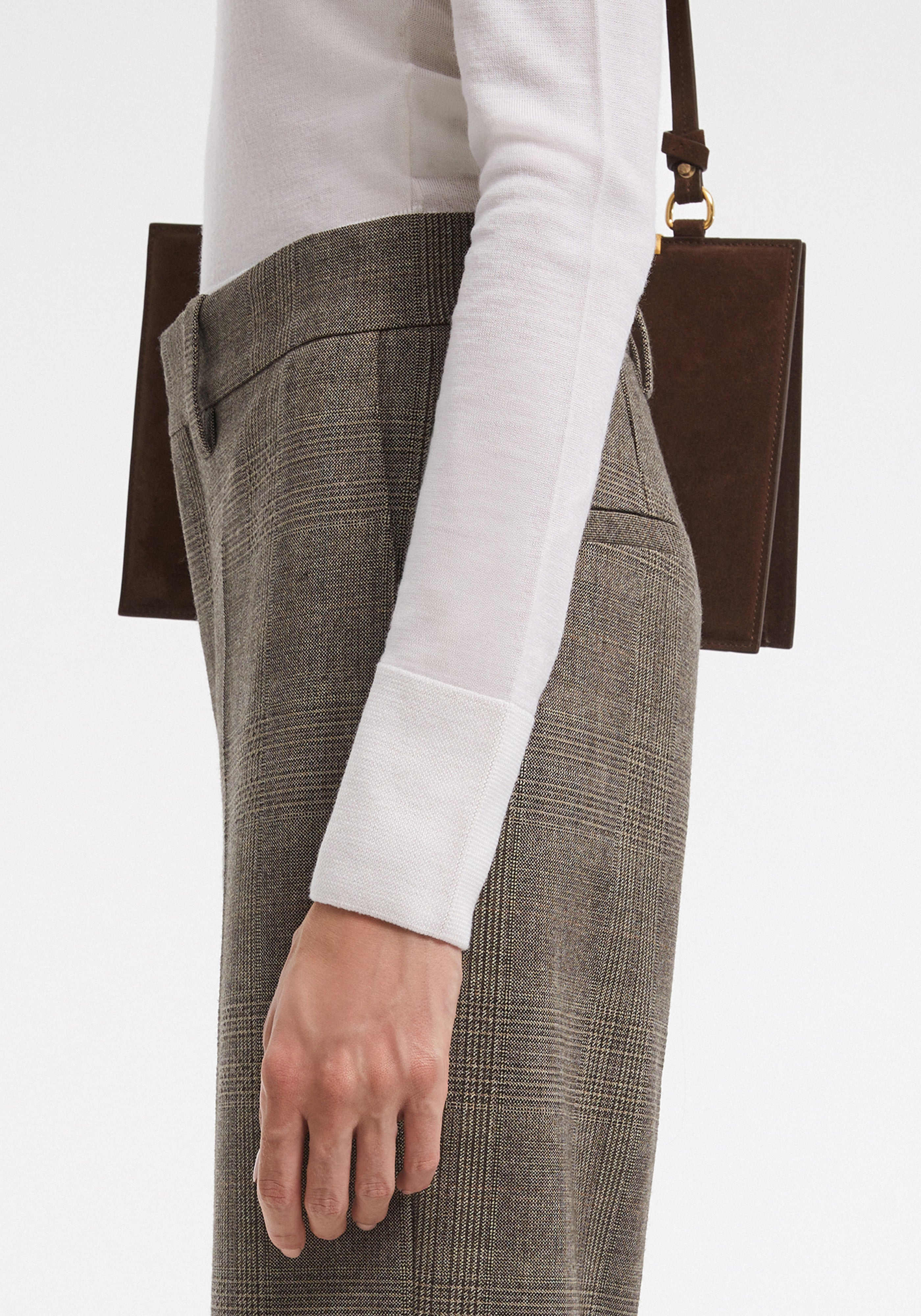 MAROON
Checkered wide-leg suiting pants - 3