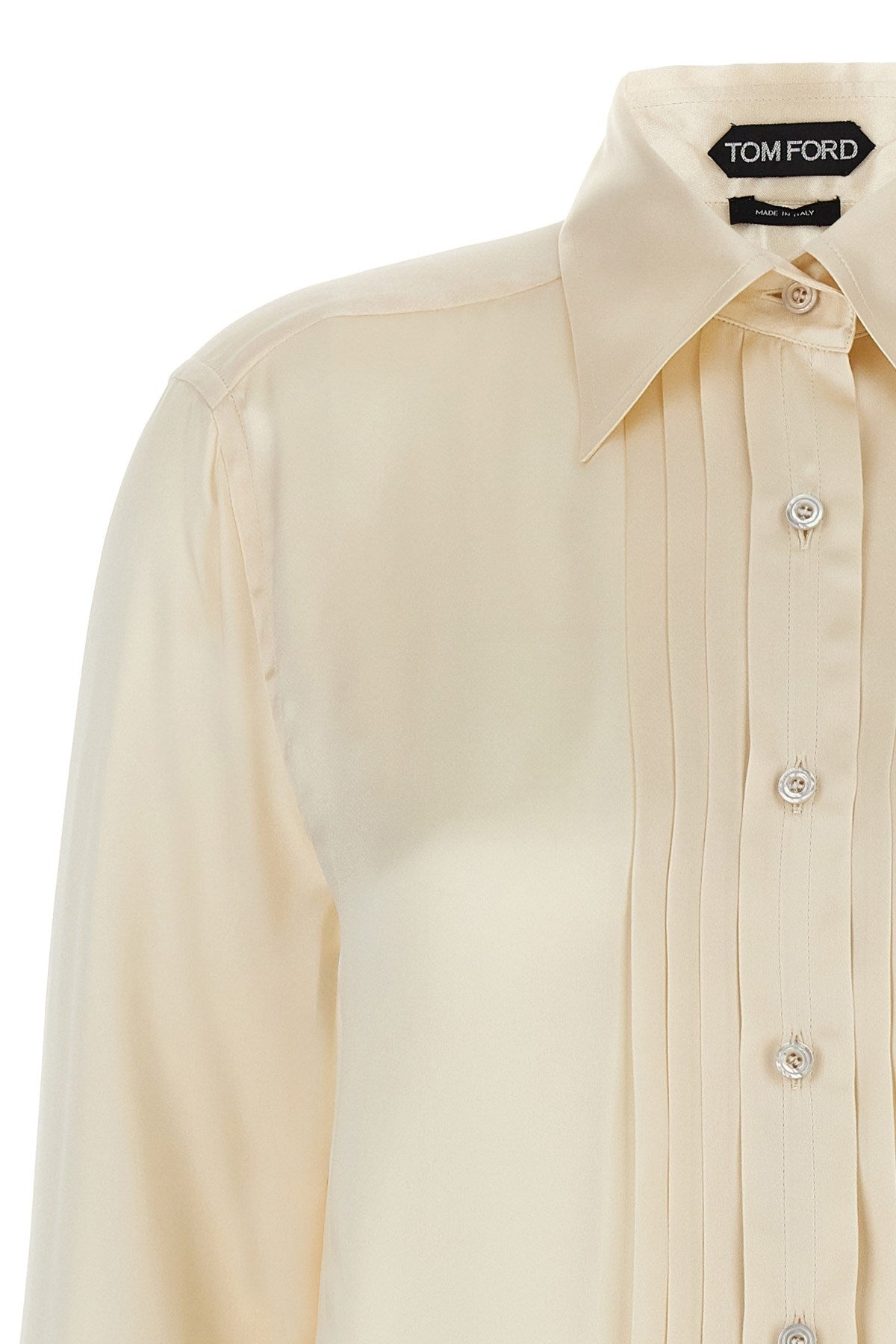 Tom Ford Women Pleated Plastron Shirt - 2