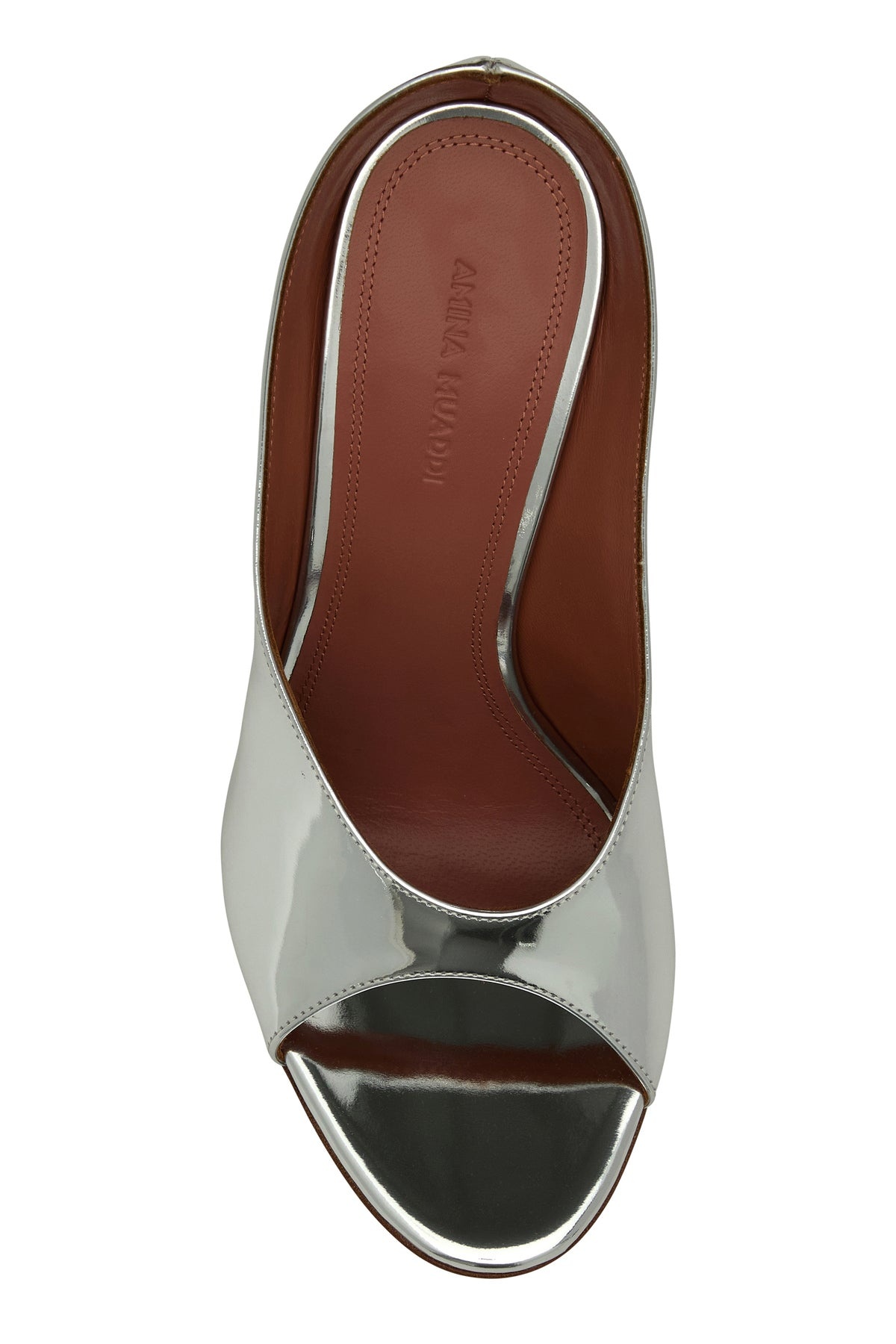 Silver leather Anok 105 mules - 4