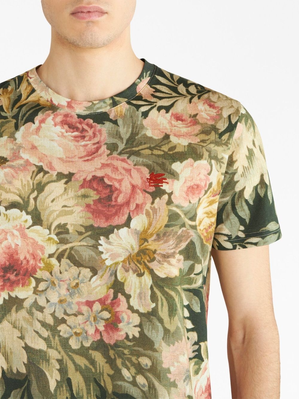 floral-print cotton T-shirt - 4