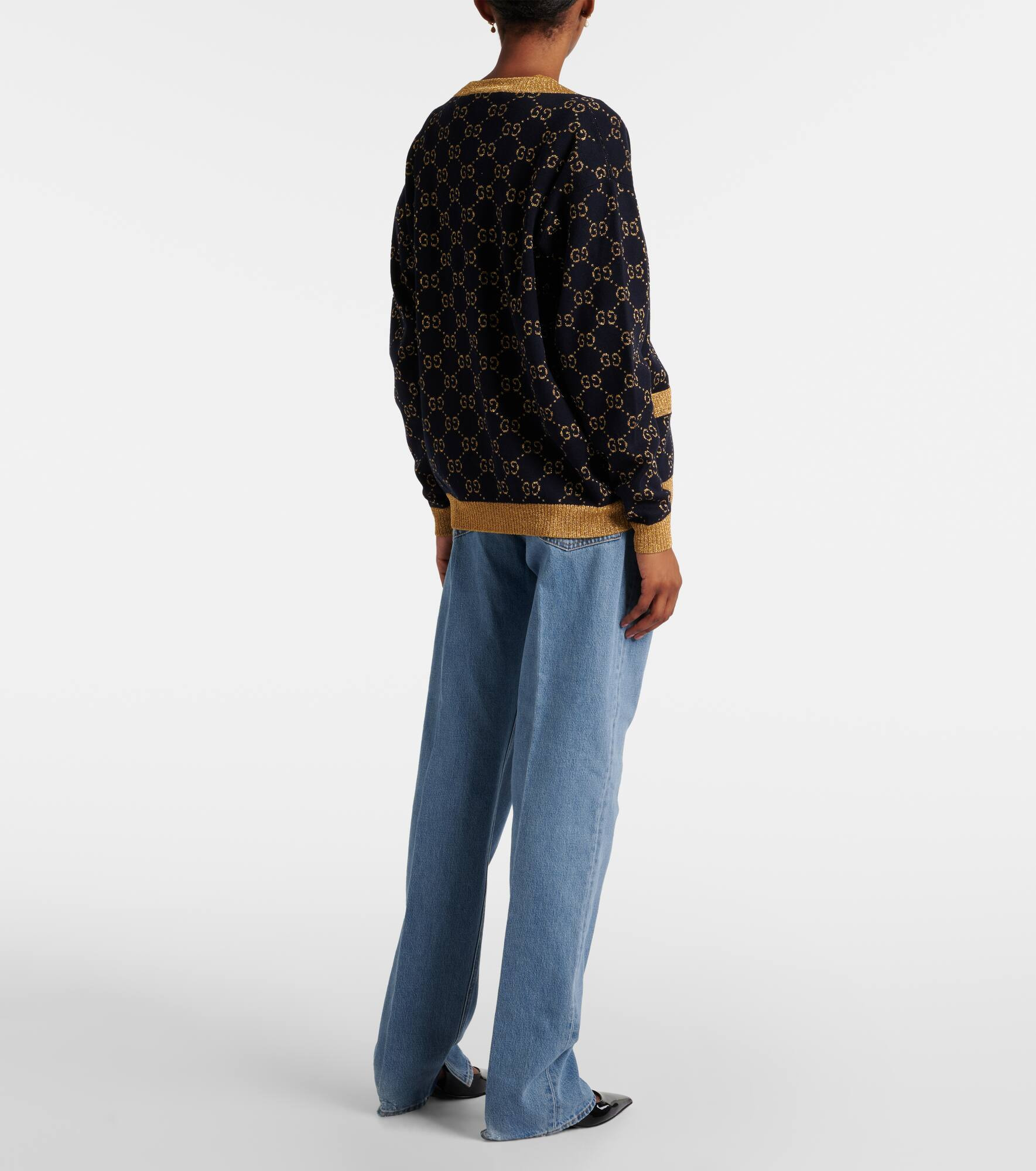 Cotton-blend lamé cardigan - 3