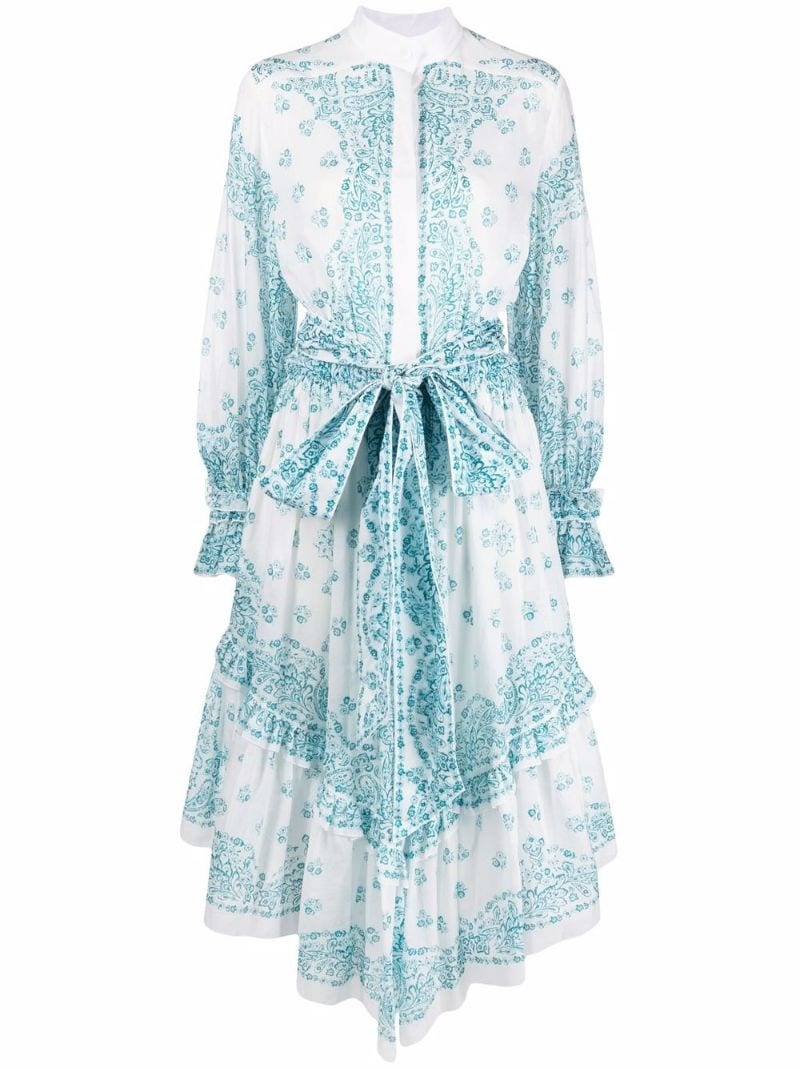 paisley-print shirt dress - 1