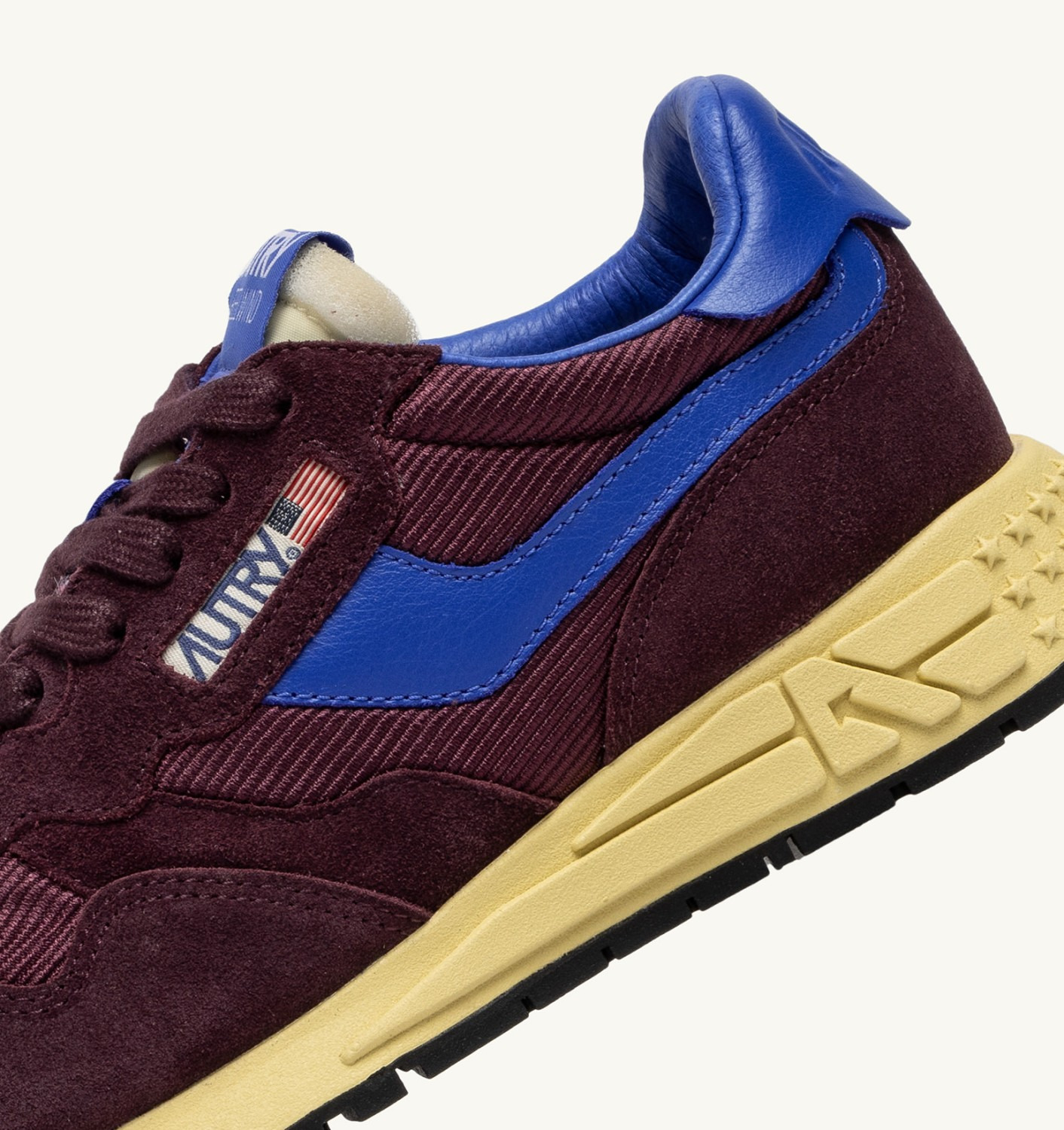 REELWIND LOW SNEAKERS IN TAUPE AND VICTORIA BLUE SUEDE AND MESH - 6