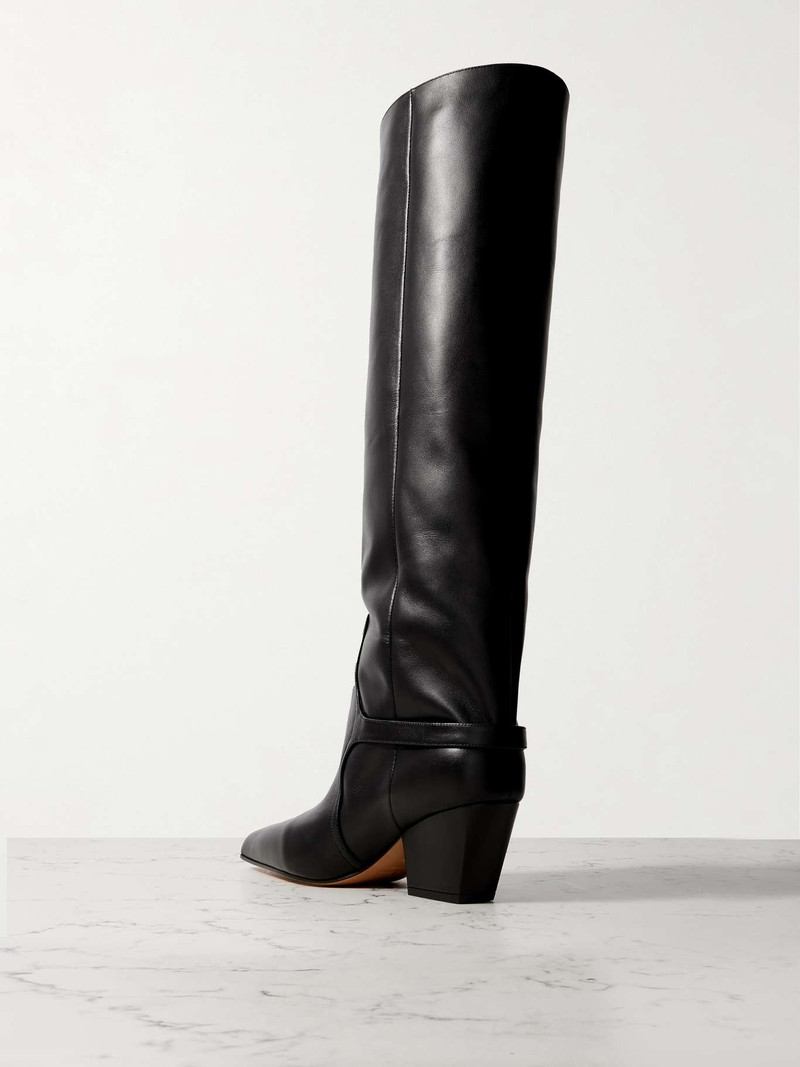 Jane buckled leather knee boots Black 3