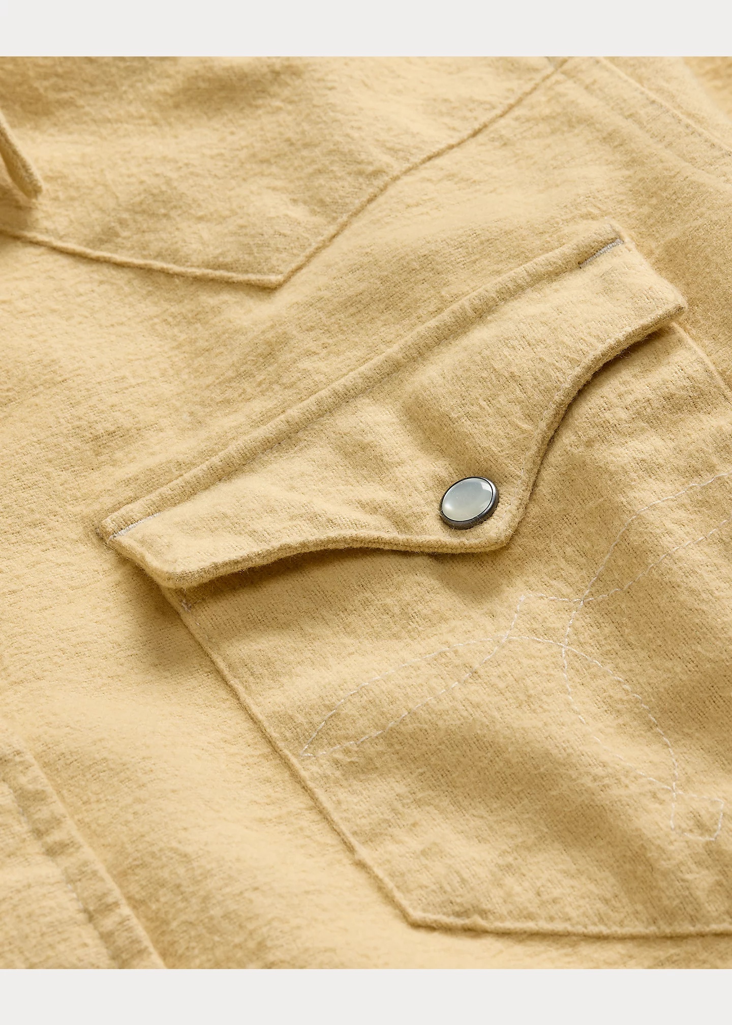 Slim Fit Chamois Western Shirt - 4