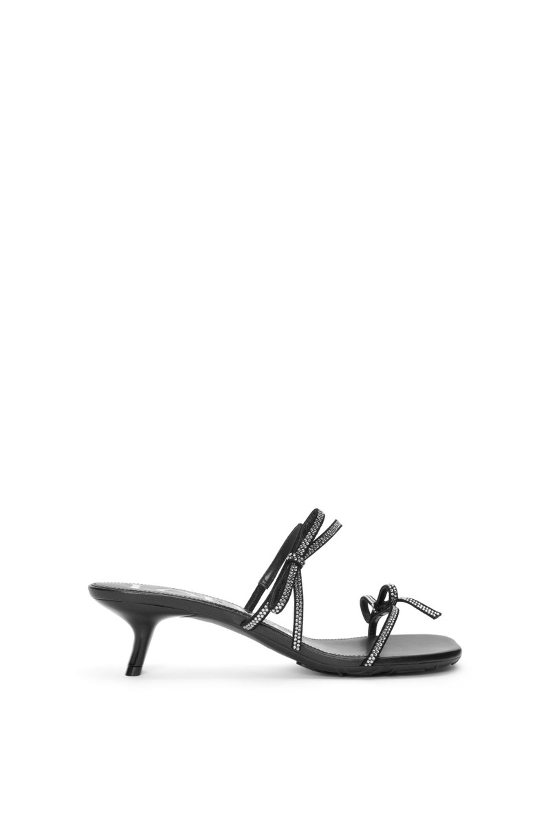 Petal sandal in suede and rhinestones 1