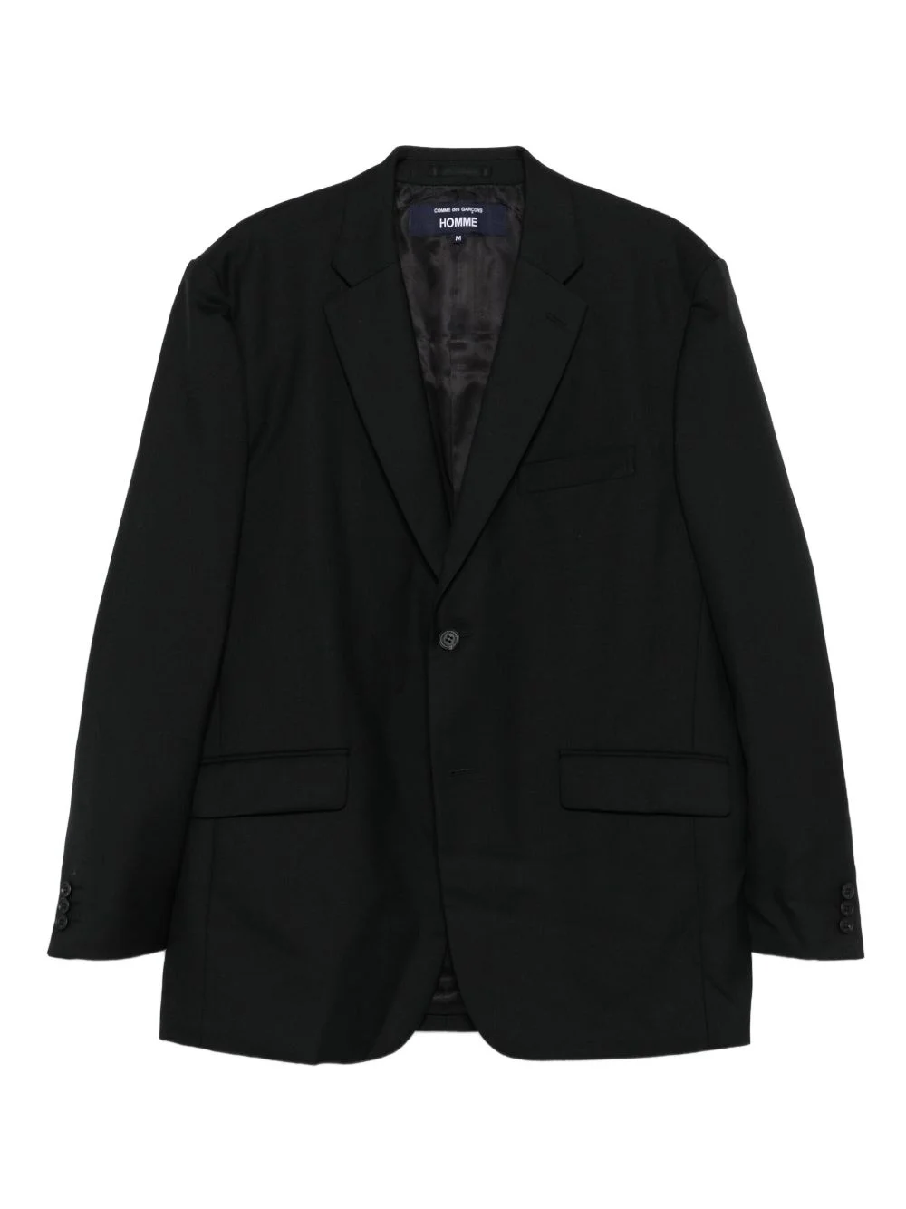 single-button wool blazer - 1