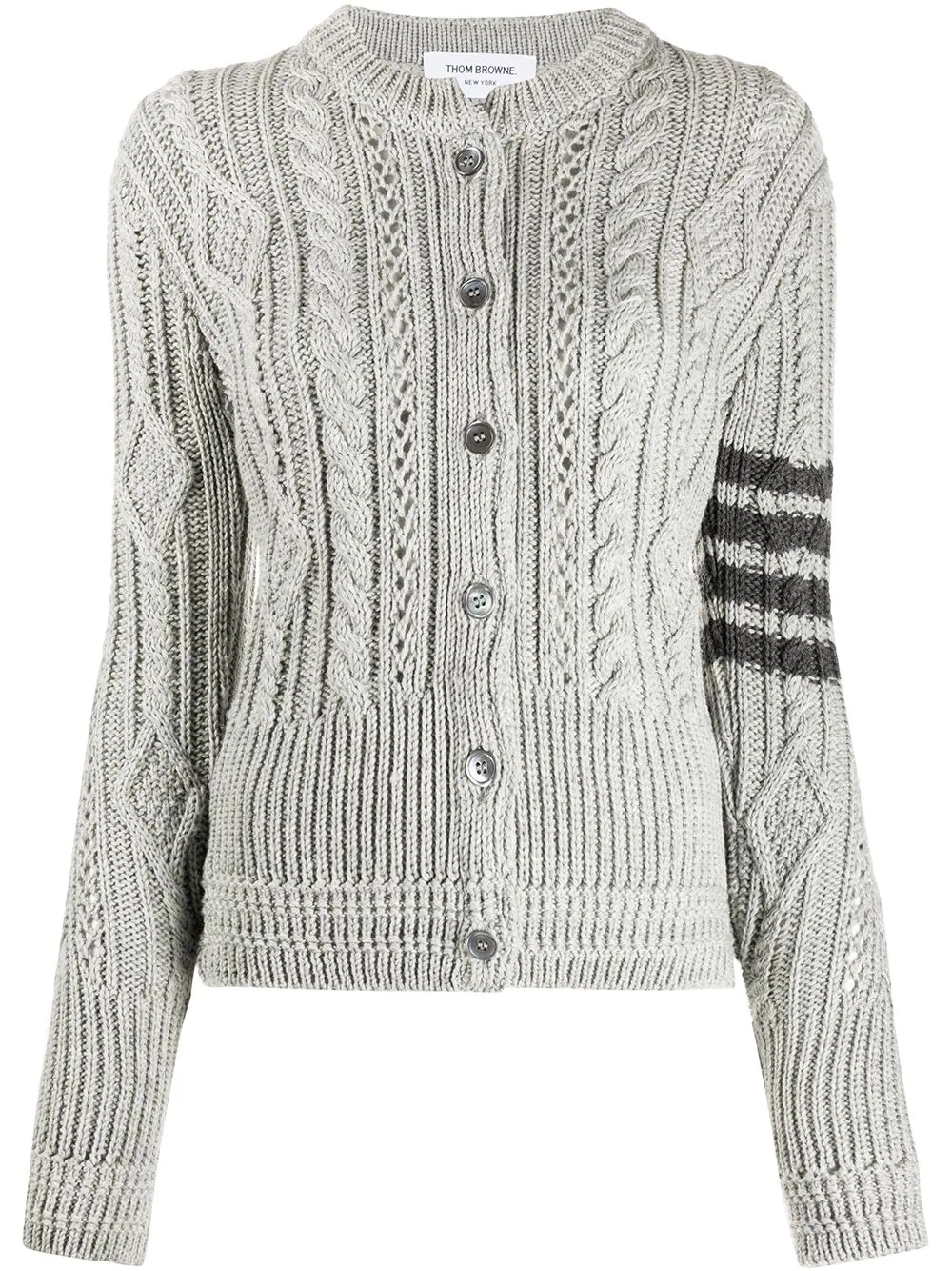 Aran cable-knit cardigan - 1