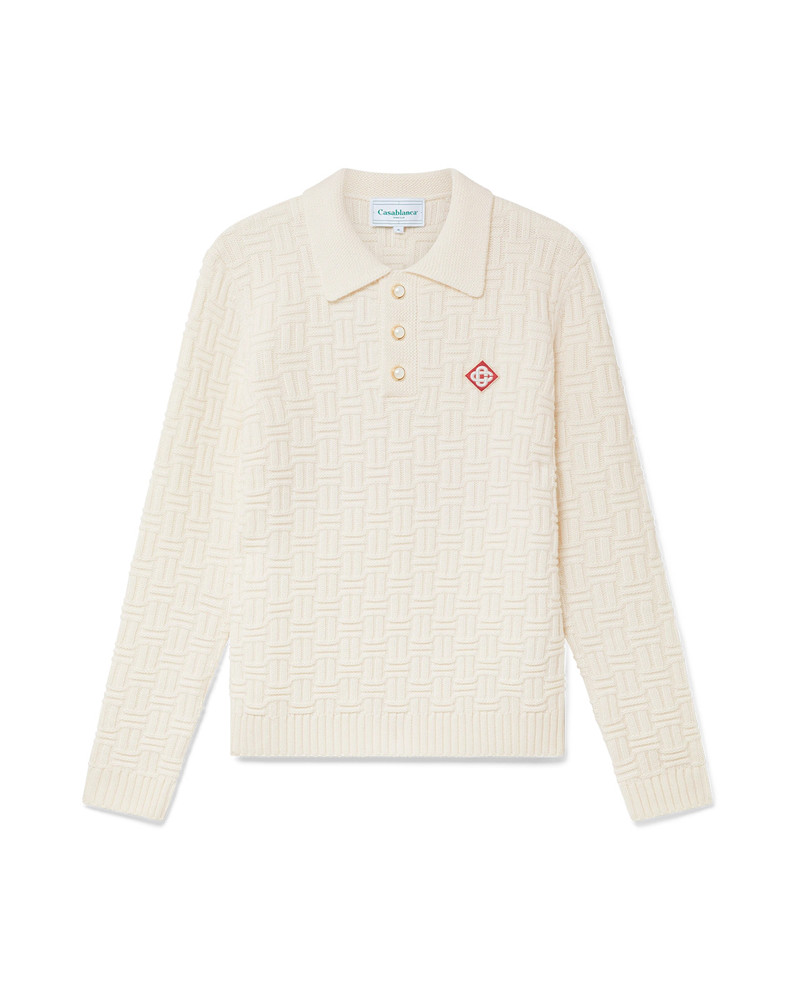 Column Knit Polo Shirt - 1