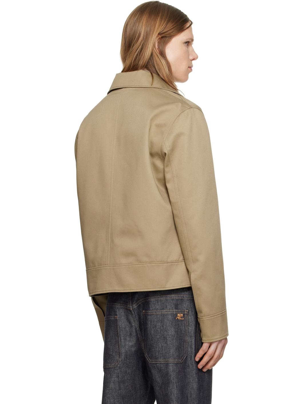 Beige Zipped Jacket - 3