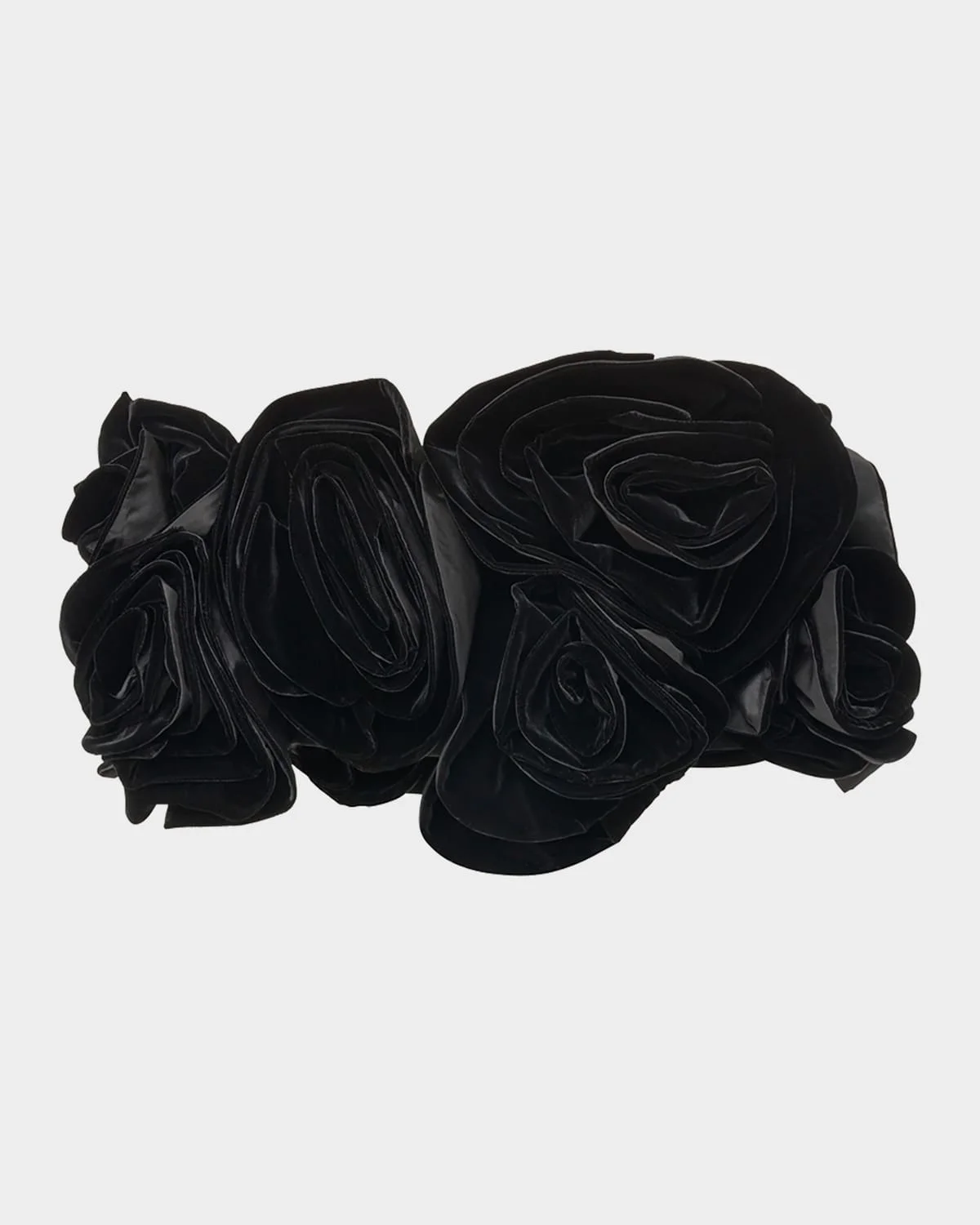 Draped Flower Off-The-Shoulder Crop Top - 1