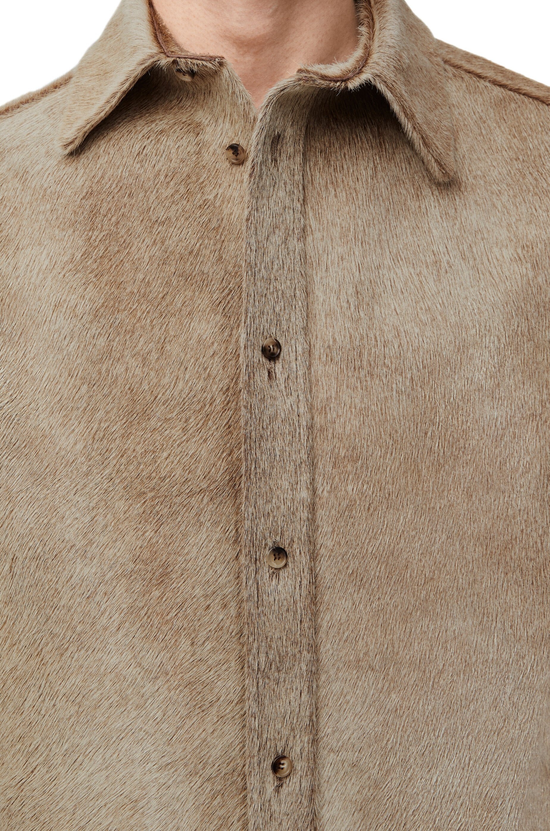 Overshirt in calf hair - 5