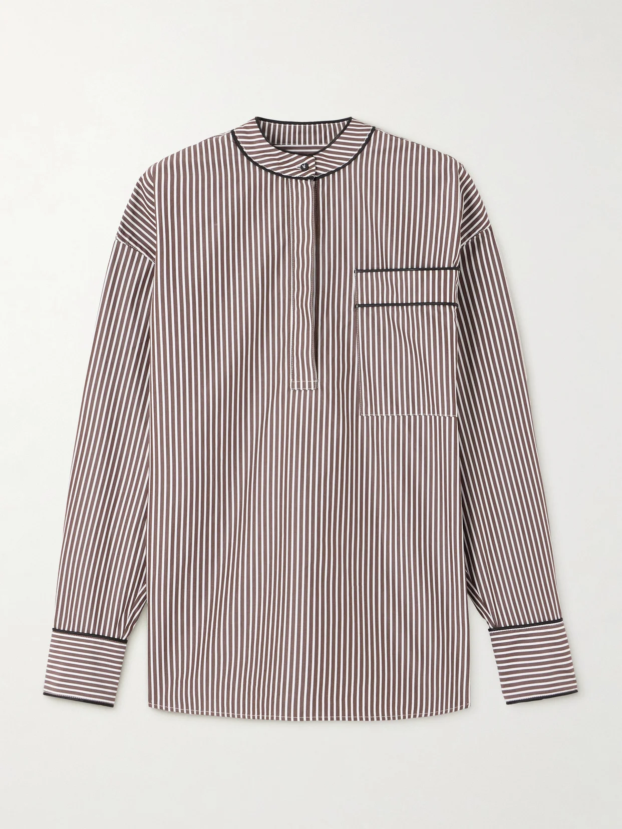 Verna Striped Cotton-poplin Shirt - 1