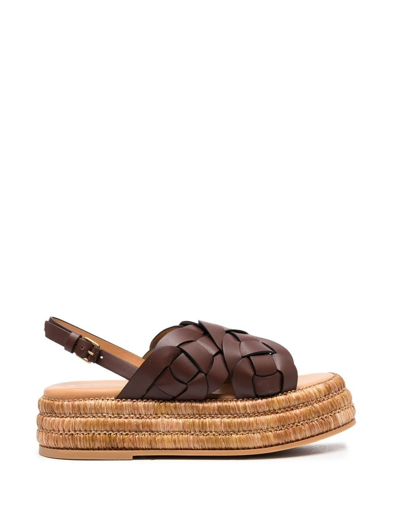 60mm woven leather espadrilles 1